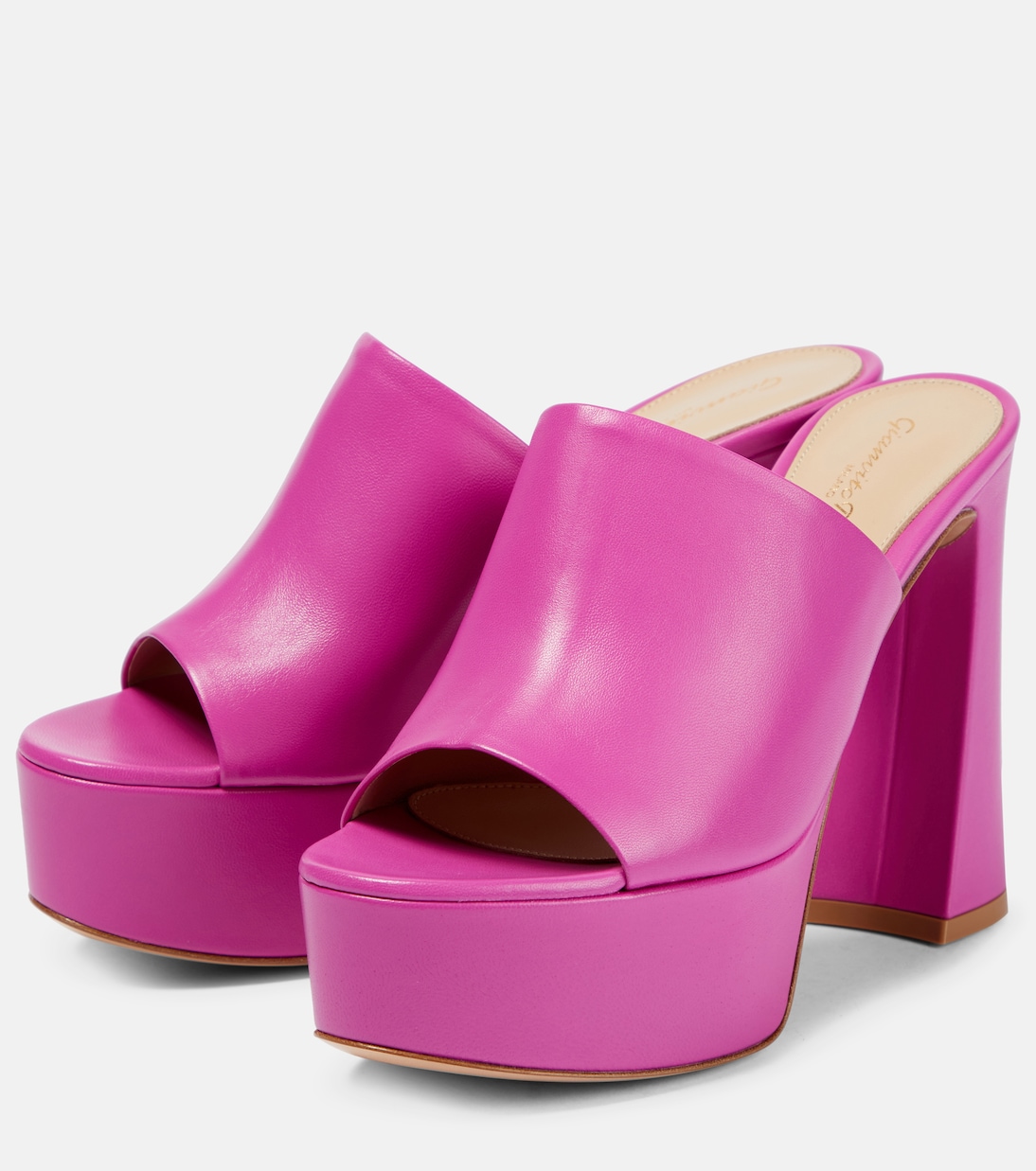 Holly leather platform mules | Gianvito Rossi