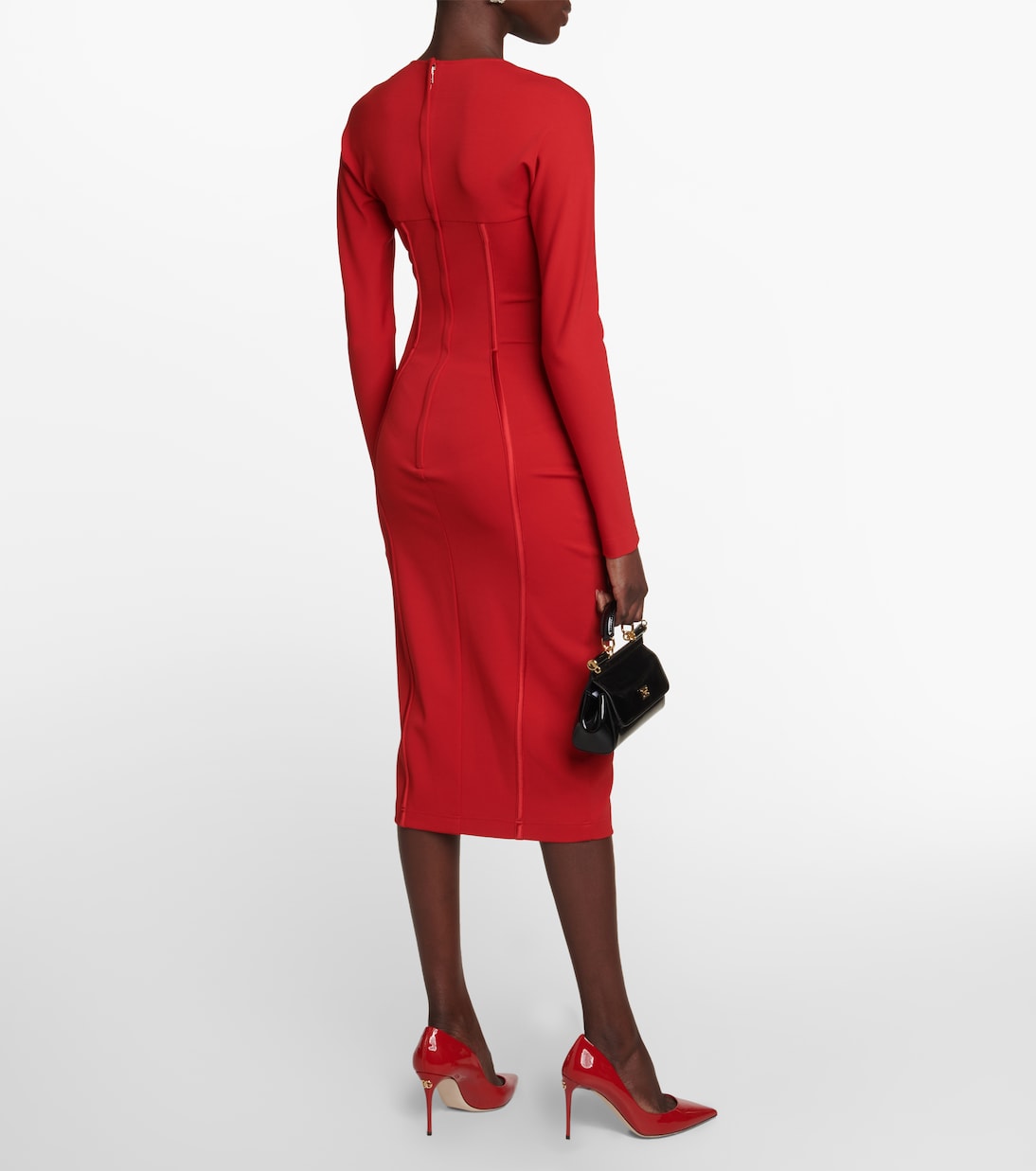 Abito midi in raso di seta | Dolce&Gabbana
