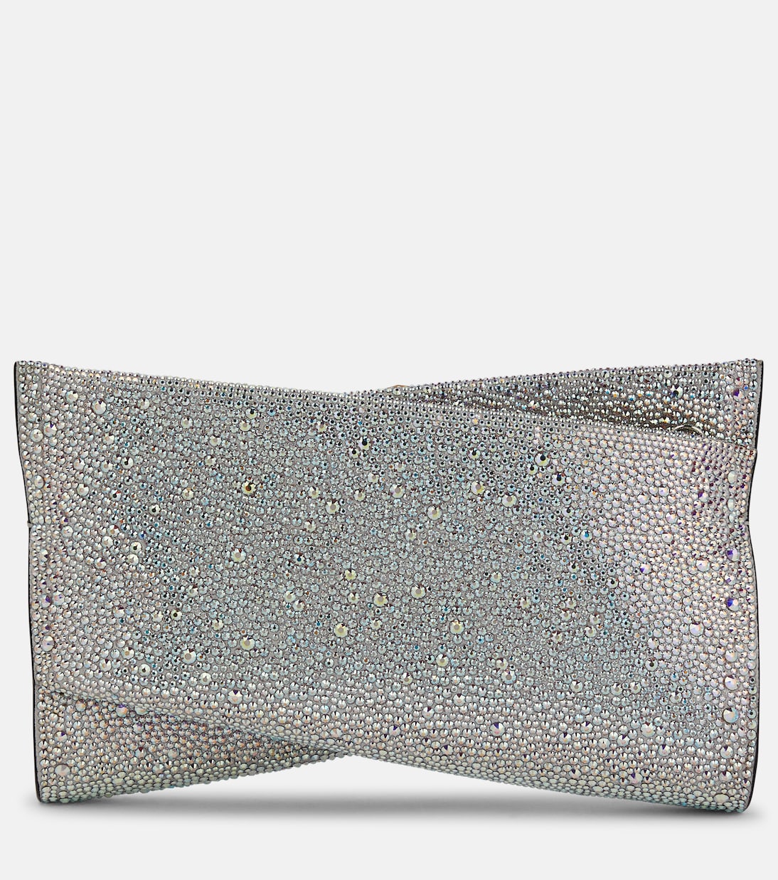 Clutch Loubitwist Small in suede con cristalli | Christian Louboutin