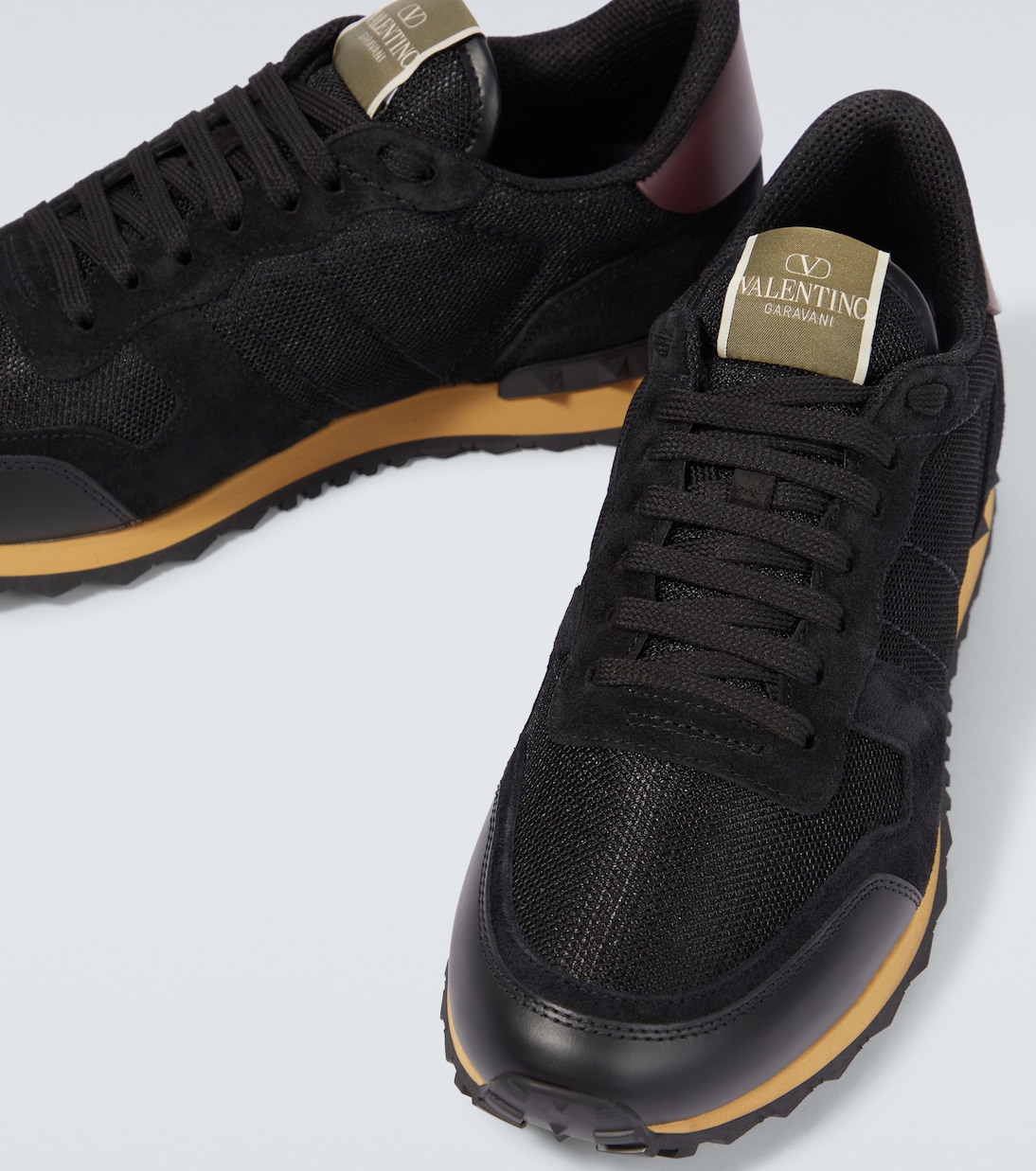 Rockrunner suede-trimmed sneakers | Valentino Garavani