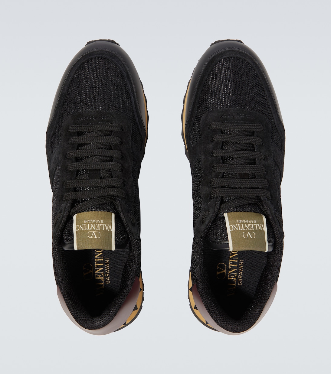 Rockrunner suede-trimmed sneakers | Valentino Garavani