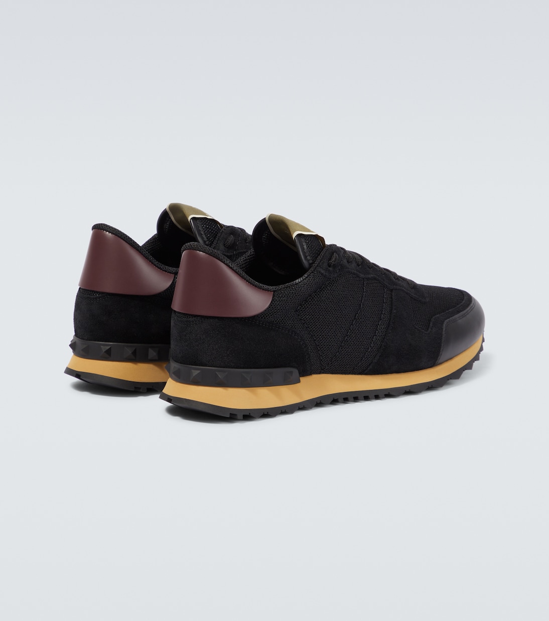 Rockrunner suede-trimmed sneakers | Valentino Garavani
