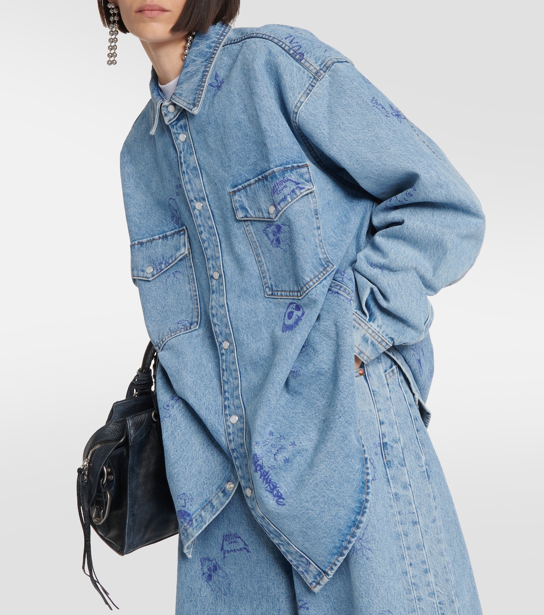 Bedrucktes Jeanshemd | Vetements
