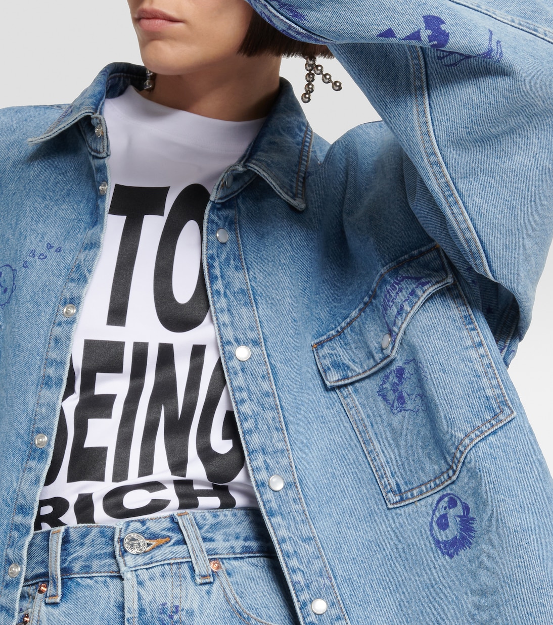 Bedrucktes Jeanshemd | Vetements