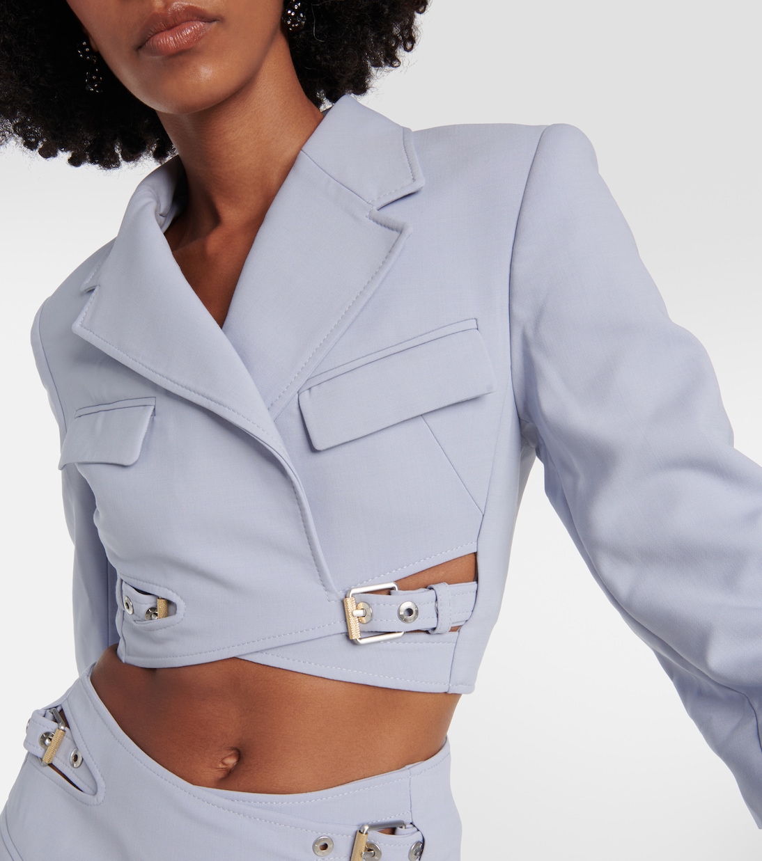 Cropped wool-blend blazer | Dion Lee