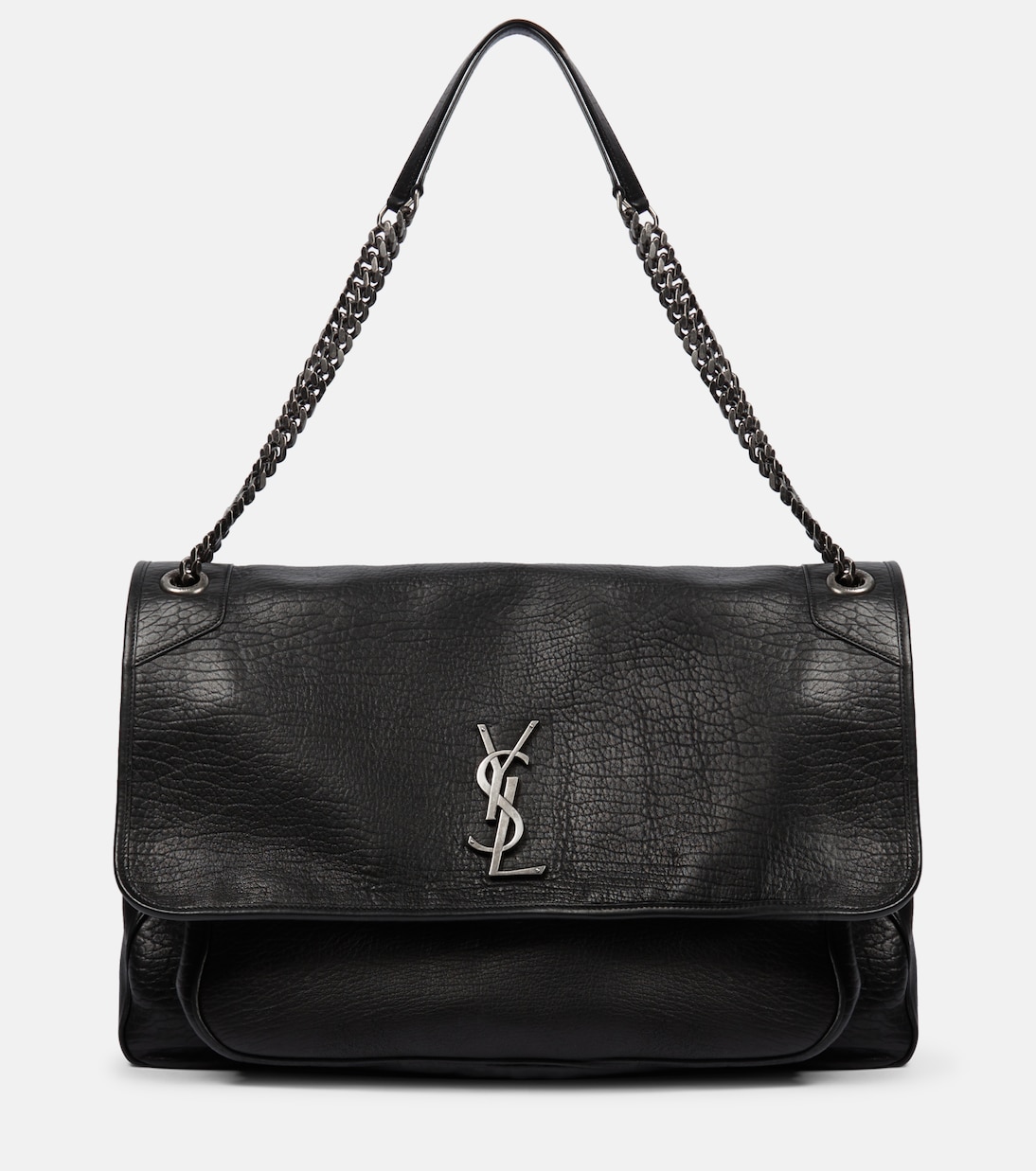Niki Jumbo leather shoulder bag in black Saint Laurent Mytheresa