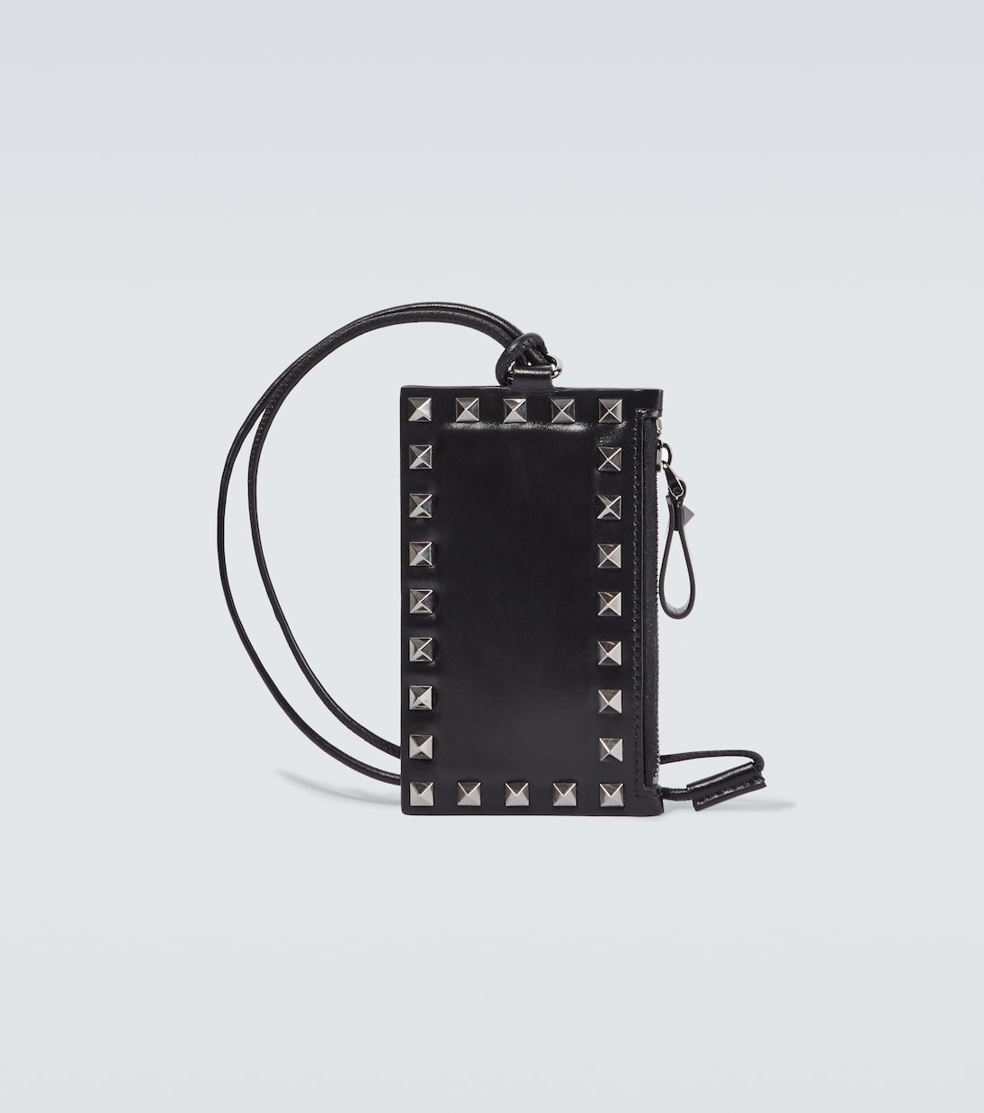 Rockstud leather card holder with strap | Valentino Garavani
