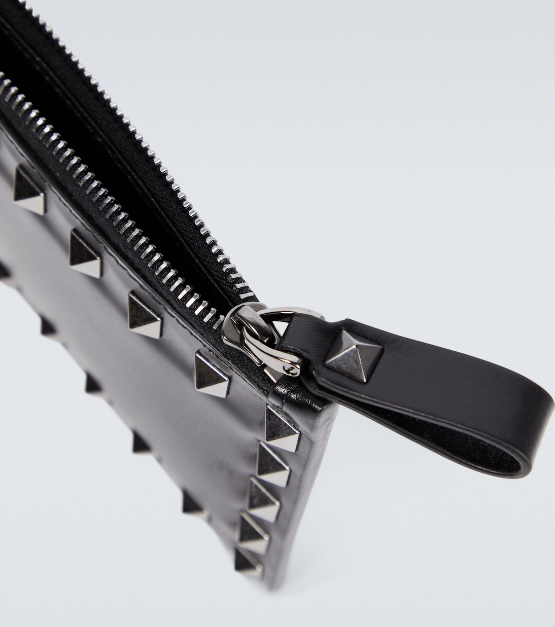 Rockstud leather card holder with strap | Valentino Garavani
