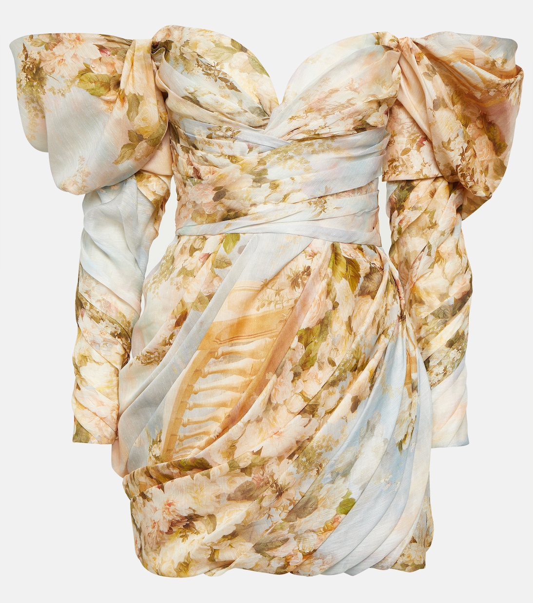 Luminosity draped floral minidress | Zimmermann