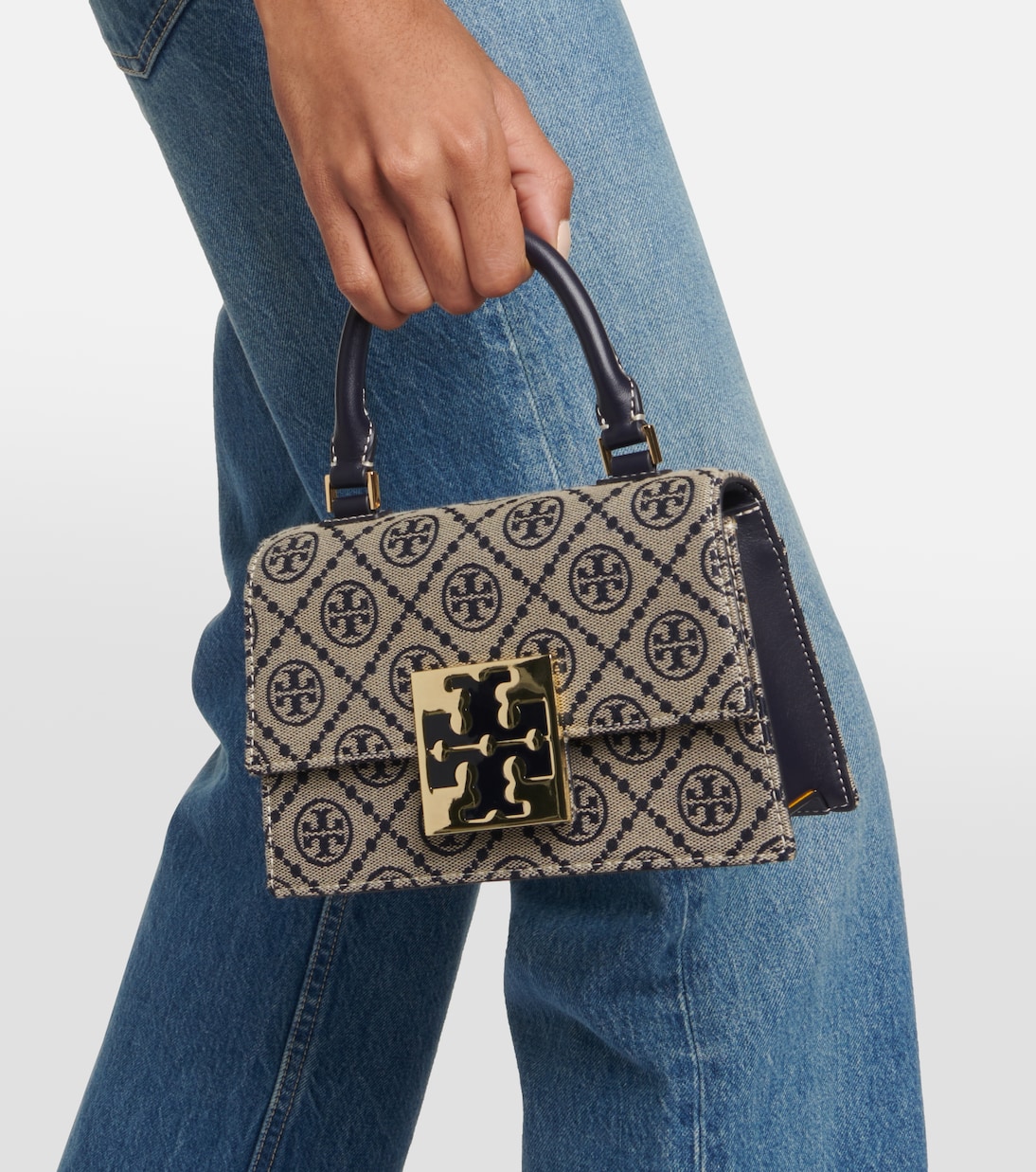 T Monogram Mini jacquard tote bag  | Tory Burch