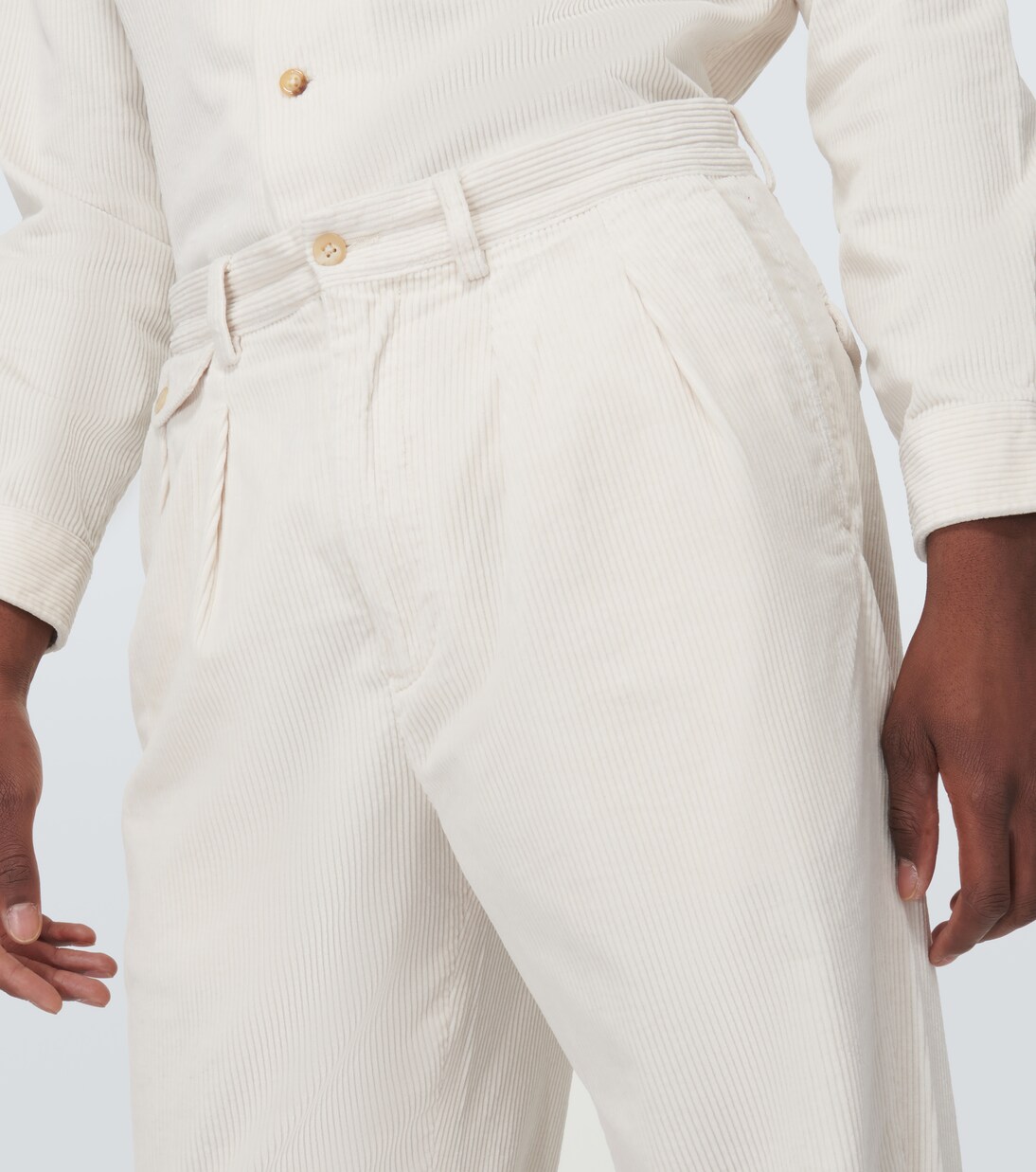 Corduroy straight pants in white - Polo Ralph Lauren | Mytheresa