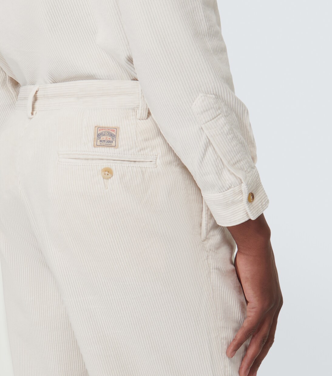 Corduroy straight pants in white - Polo Ralph Lauren | Mytheresa