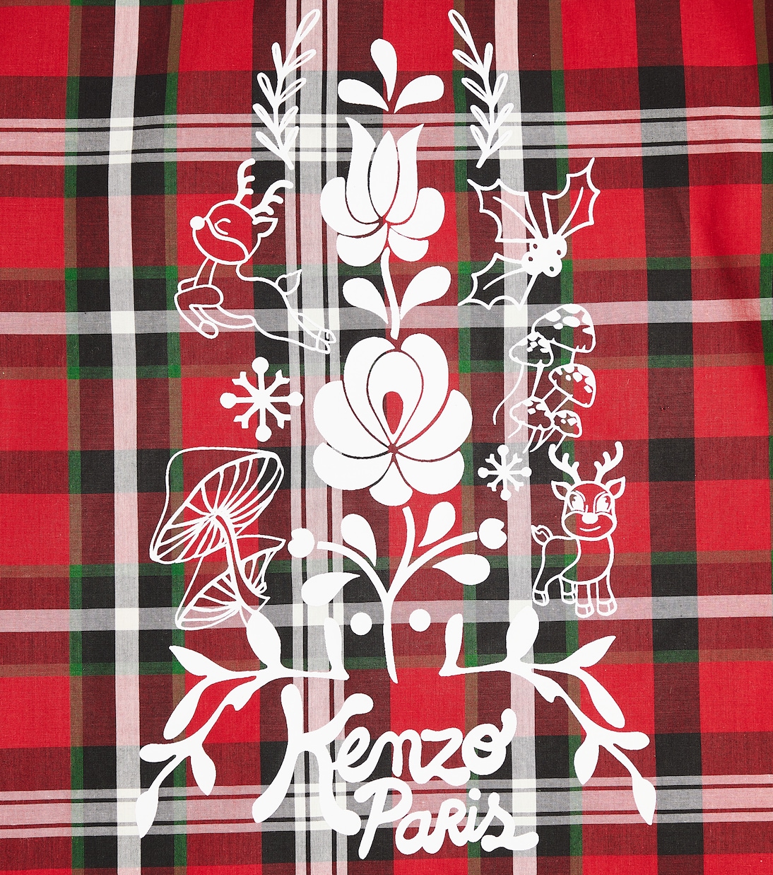 Checked printed cotton shirt | Kenzo Kids