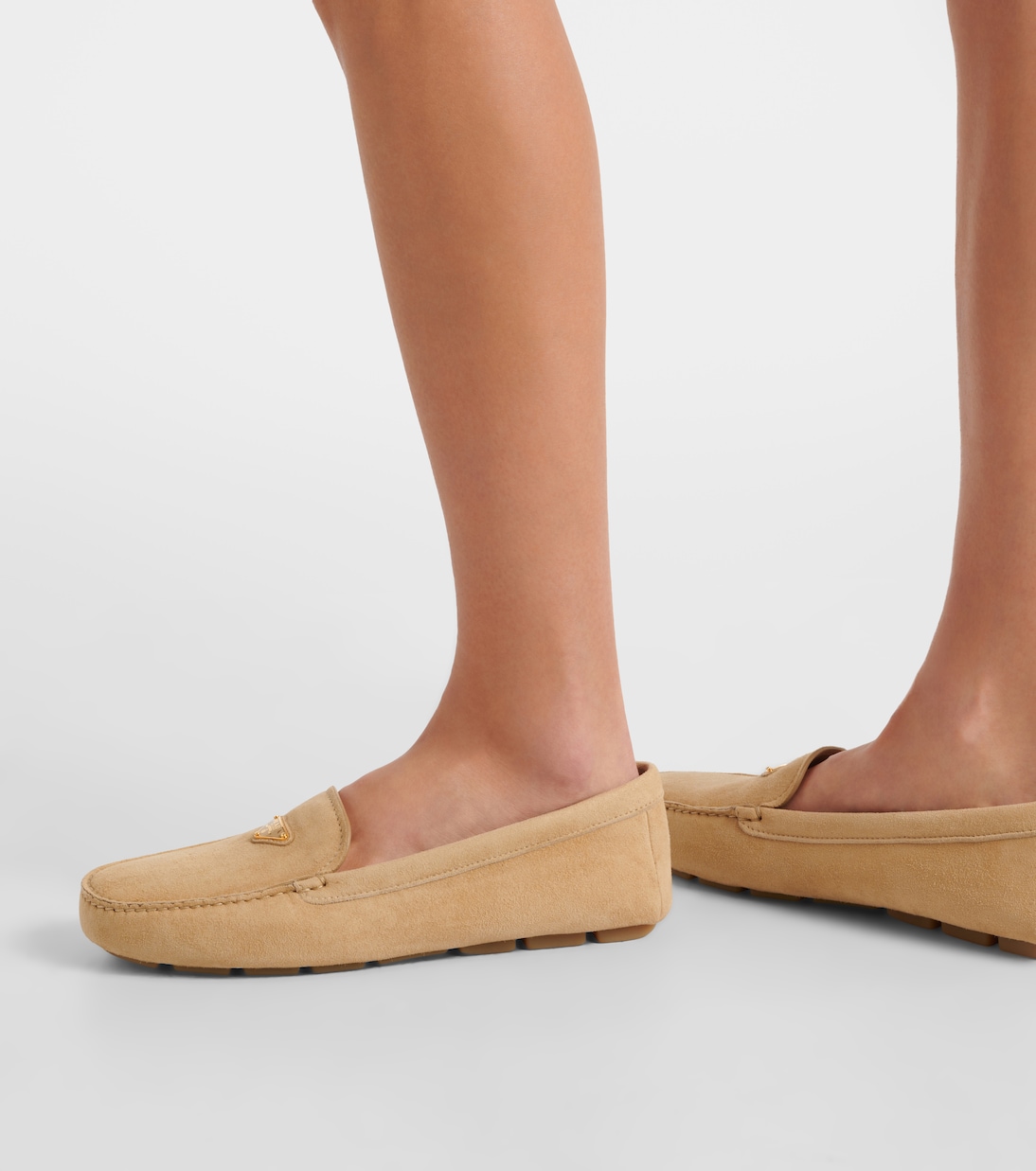 Mokassins aus Veloursleder | Prada