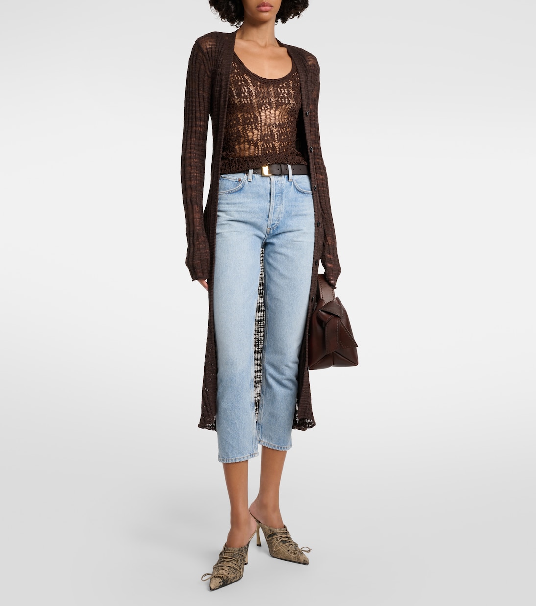 Riley high-rise cropped straight jeans | Agolde