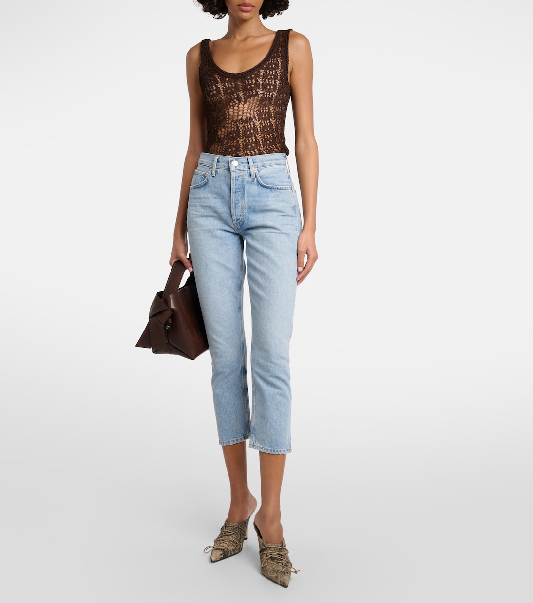 Riley high-rise cropped straight jeans | Agolde