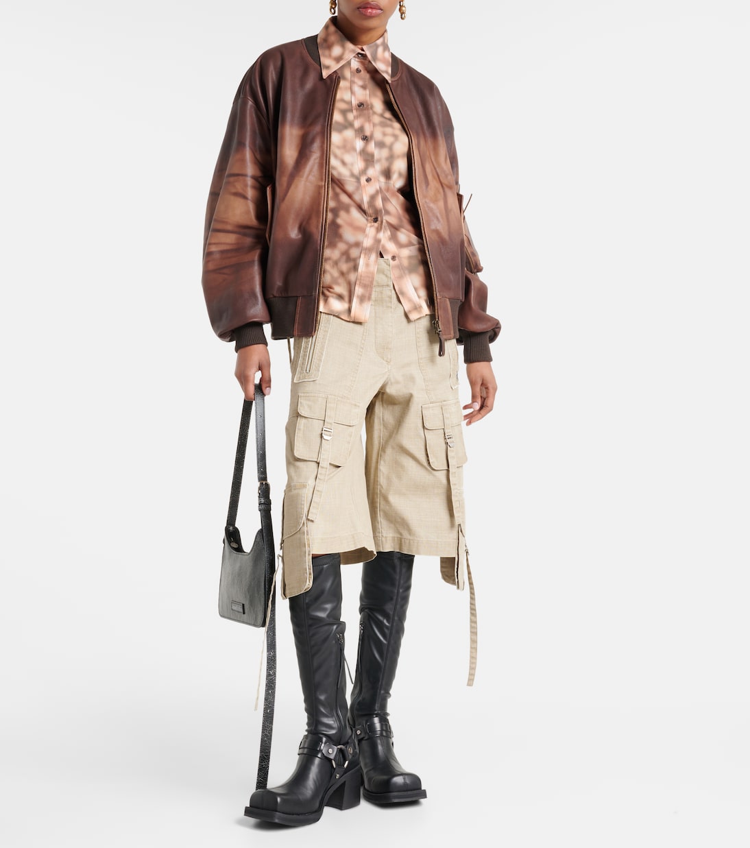 Botas altas de piel con plataforma | Acne Studios