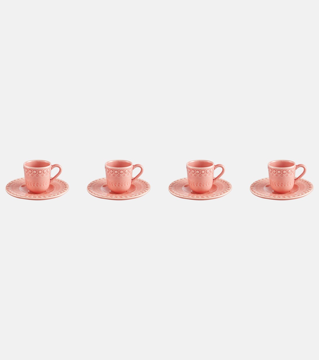 Fantasia set of 4 espresso cups and saucers | Bordallo Pinheiro