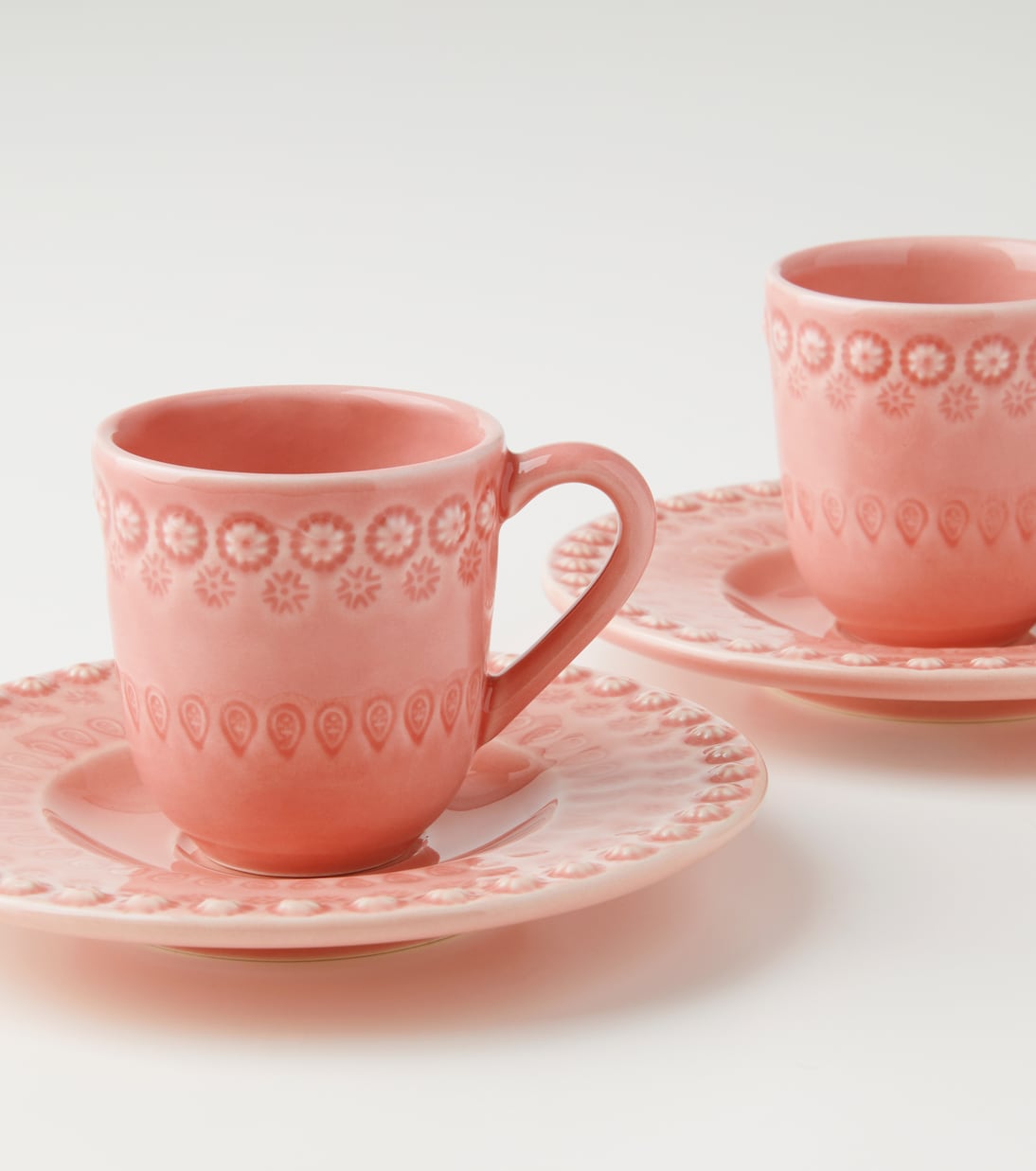 Fantasia set of 4 espresso cups and saucers | Bordallo Pinheiro