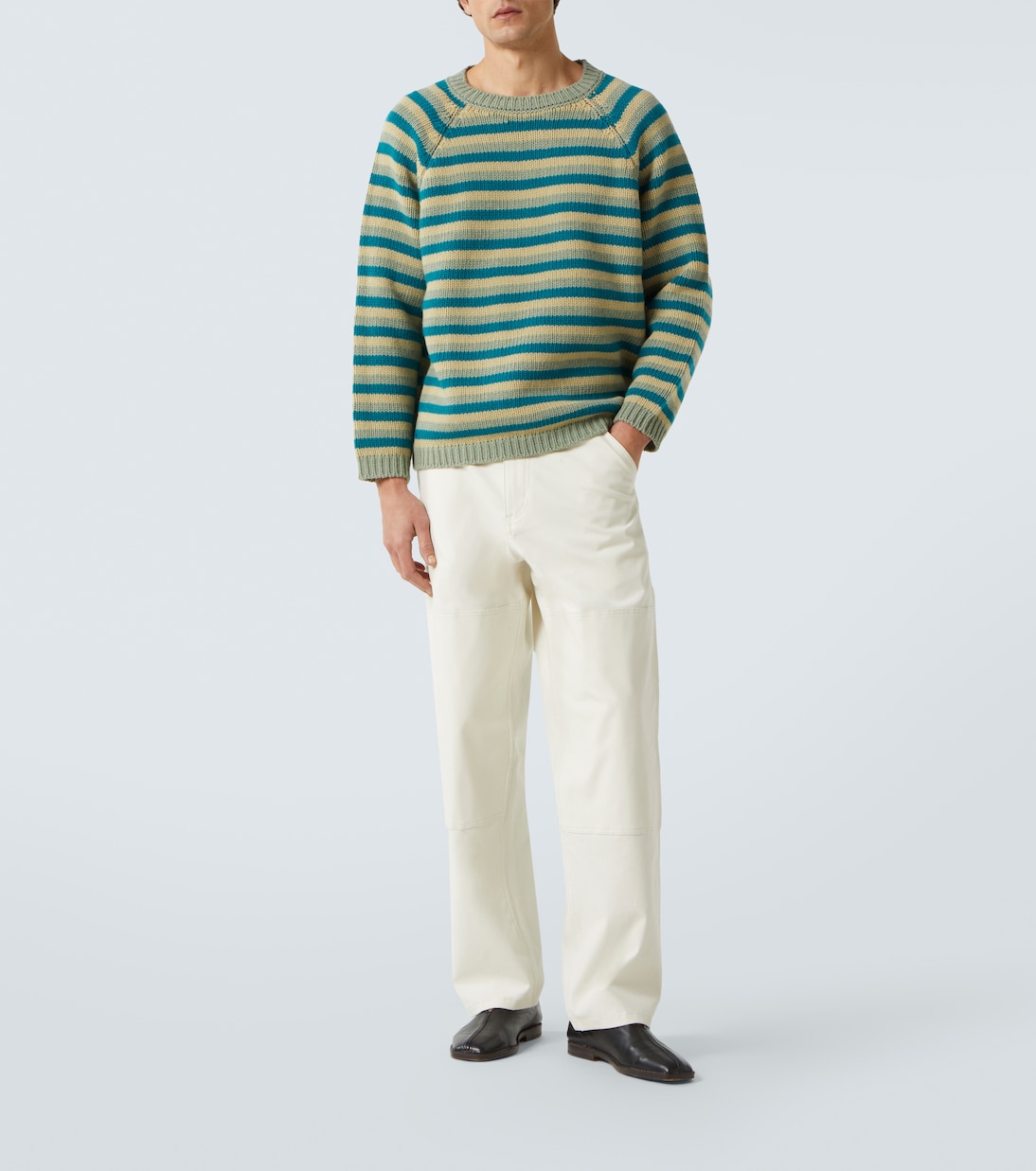Mossy Glen striped wool sweater | Bode