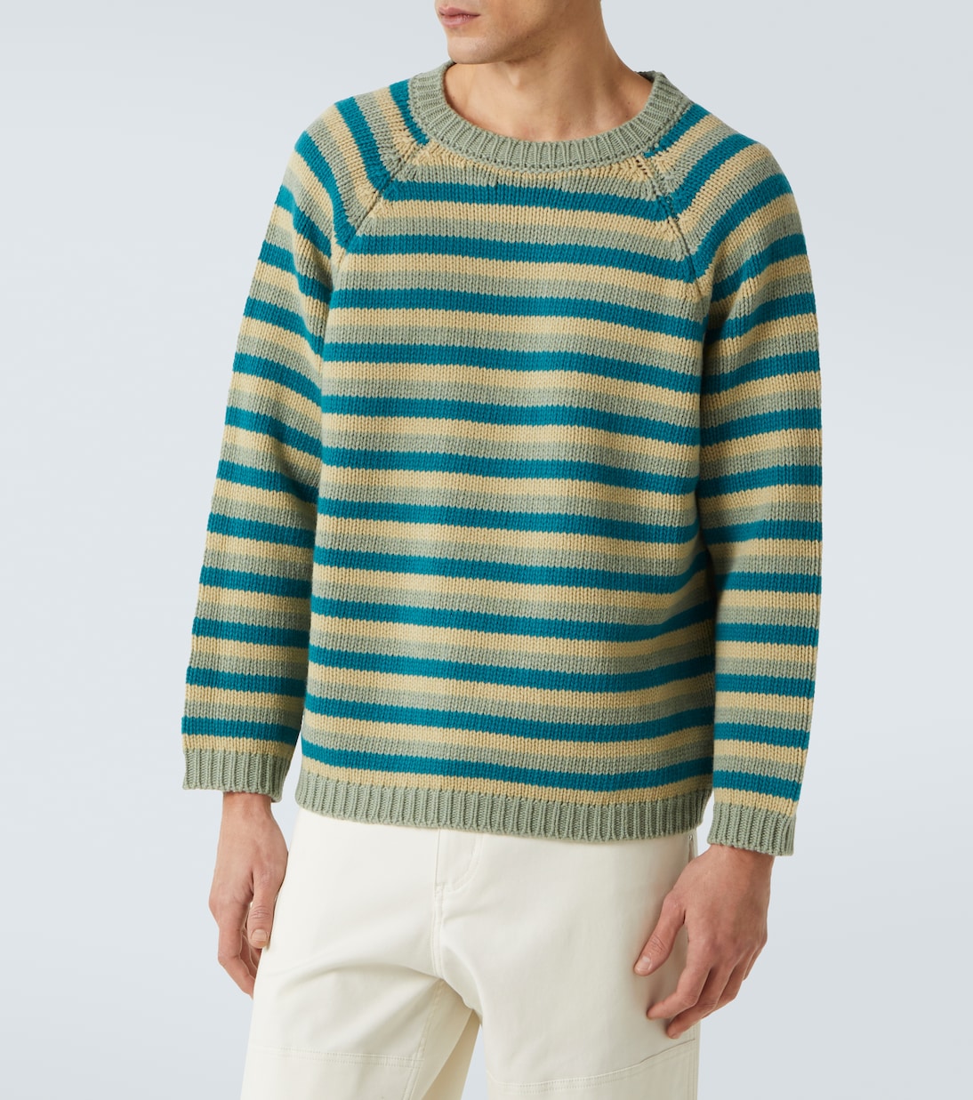 Mossy Glen striped wool sweater | Bode