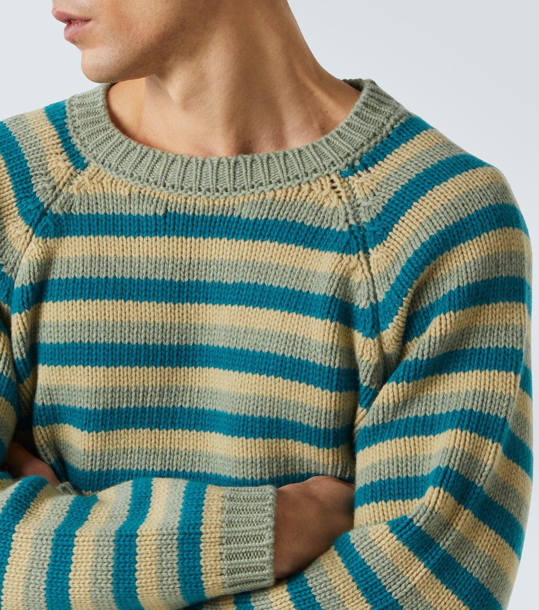 Mossy Glen striped wool sweater | Bode