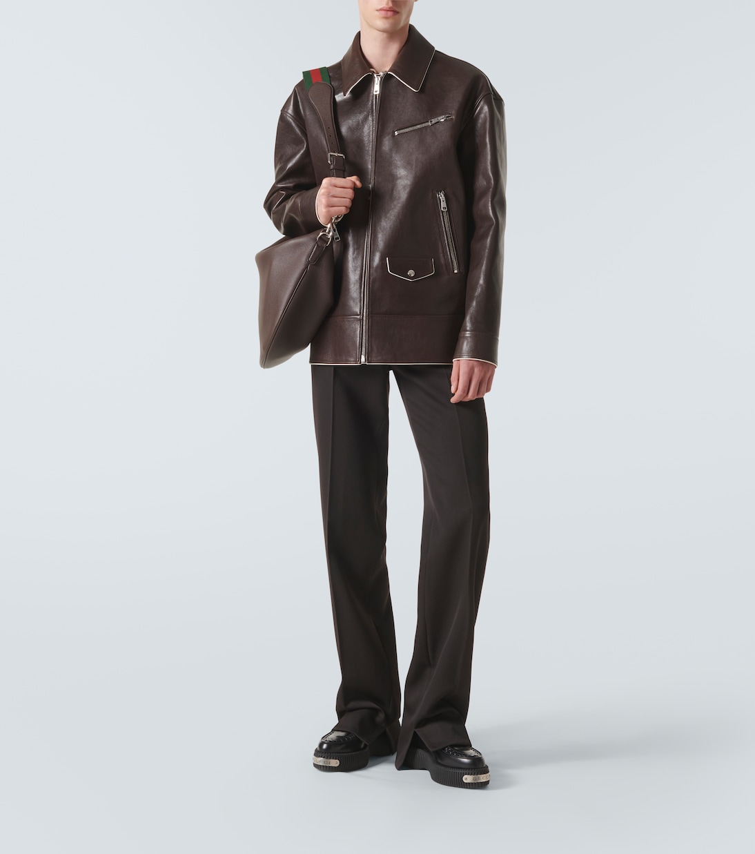 Giacca biker in pelle | Gucci