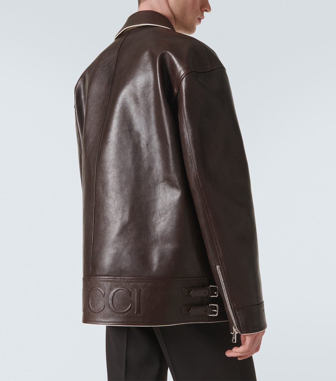 Giacca biker in pelle | Gucci