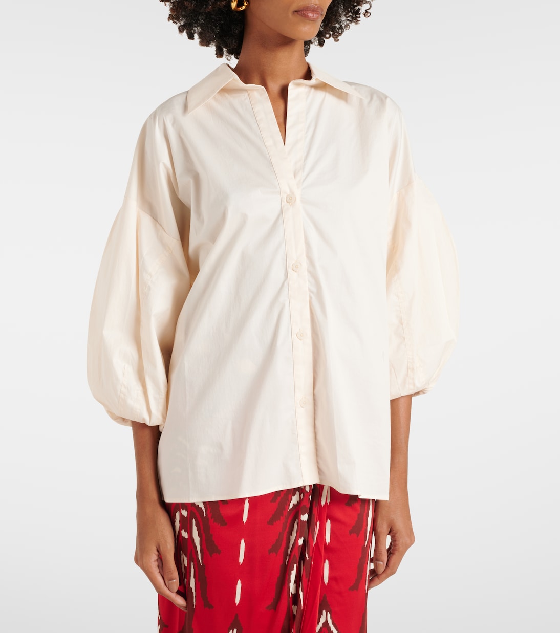 Blusa in popeline di misto cotone | Johanna Ortiz