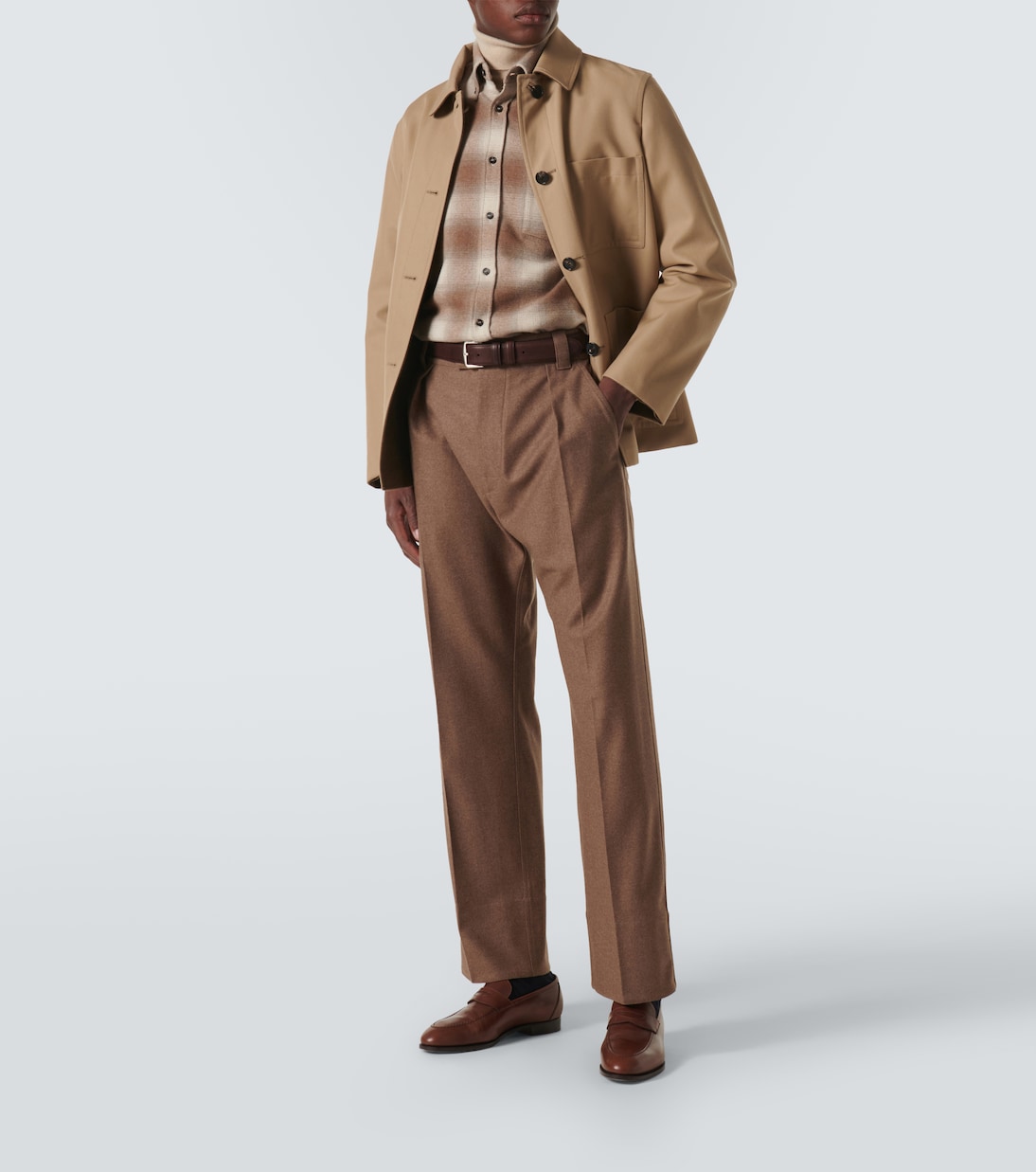 Camicia Jack in tartan di lana e cashmere  | Loro Piana