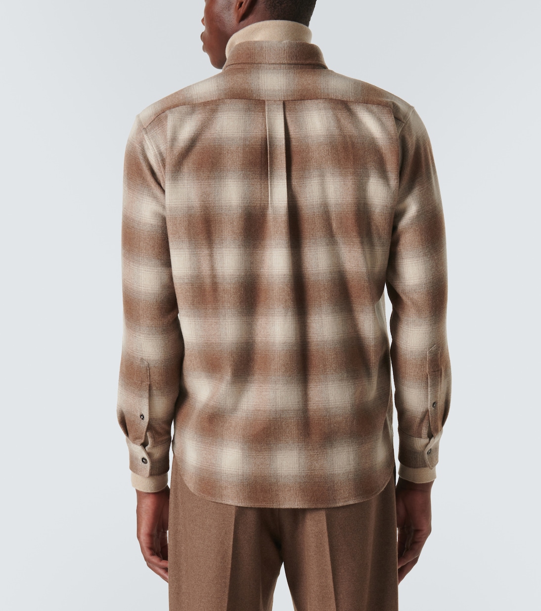 Camicia Jack in tartan di lana e cashmere  | Loro Piana