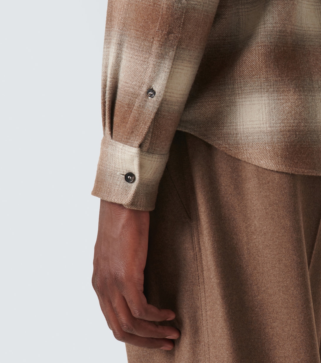 Camicia Jack in tartan di lana e cashmere  | Loro Piana