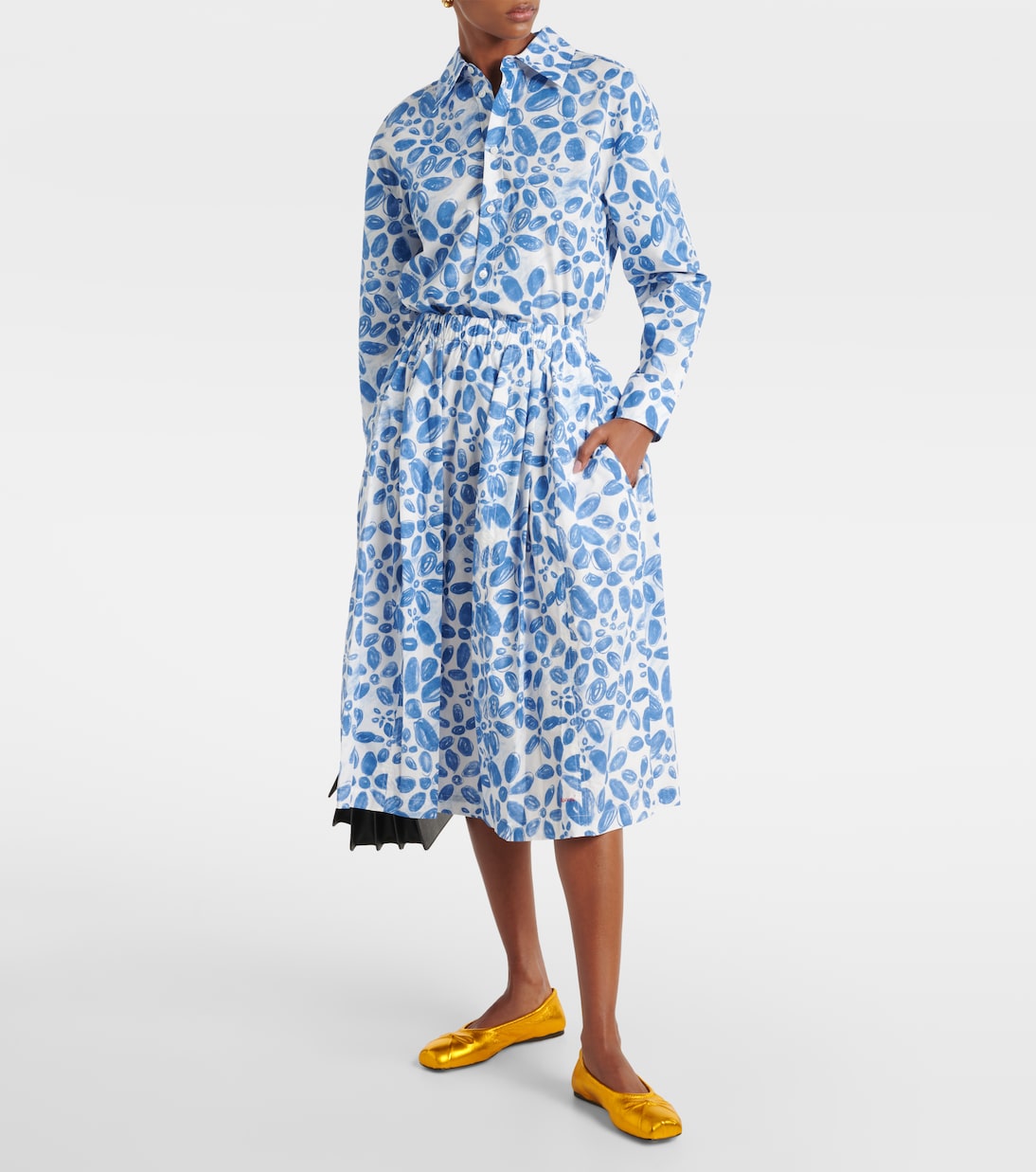 Jupe midi en coton | Marni