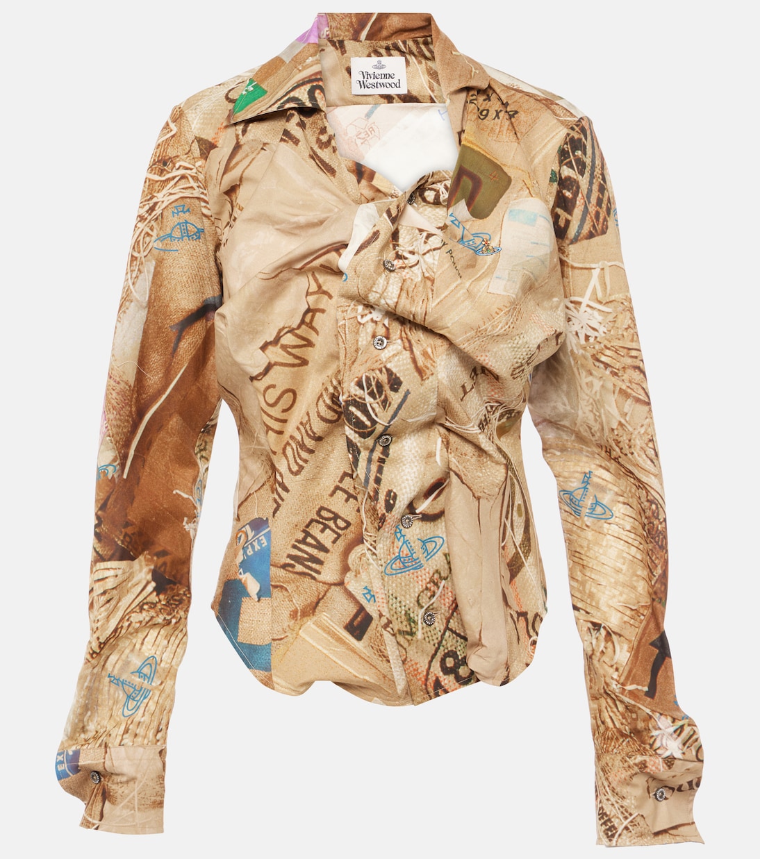 Drunken ruffled cotton shirt | Vivienne Westwood