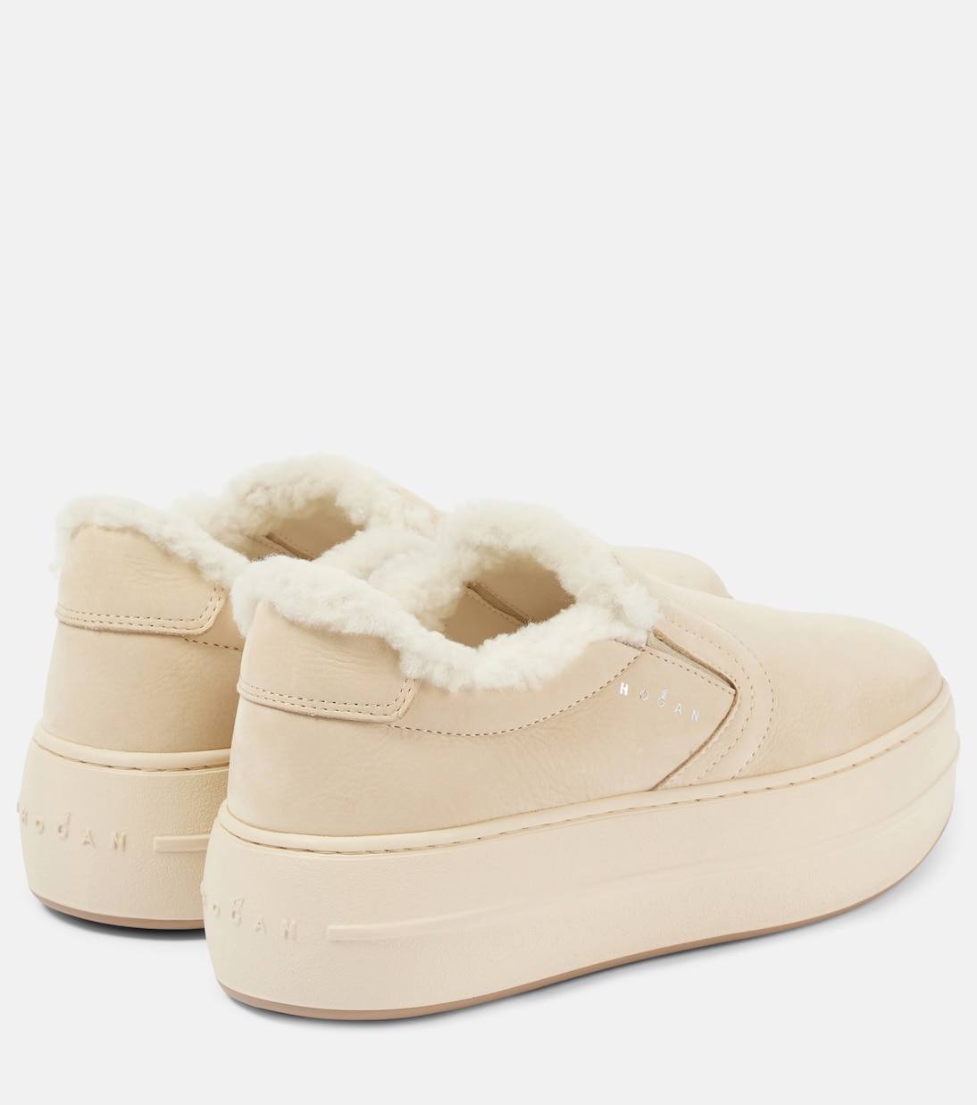 Skyscraper suede platform slip-on sneakers | Hogan