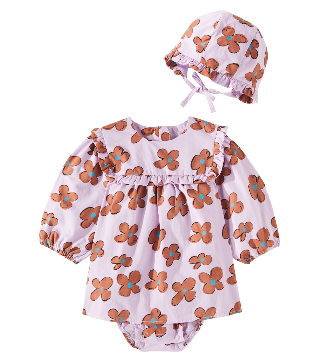 Baby - Abito e cuffia Fun Flower in cotone | Jellymallow