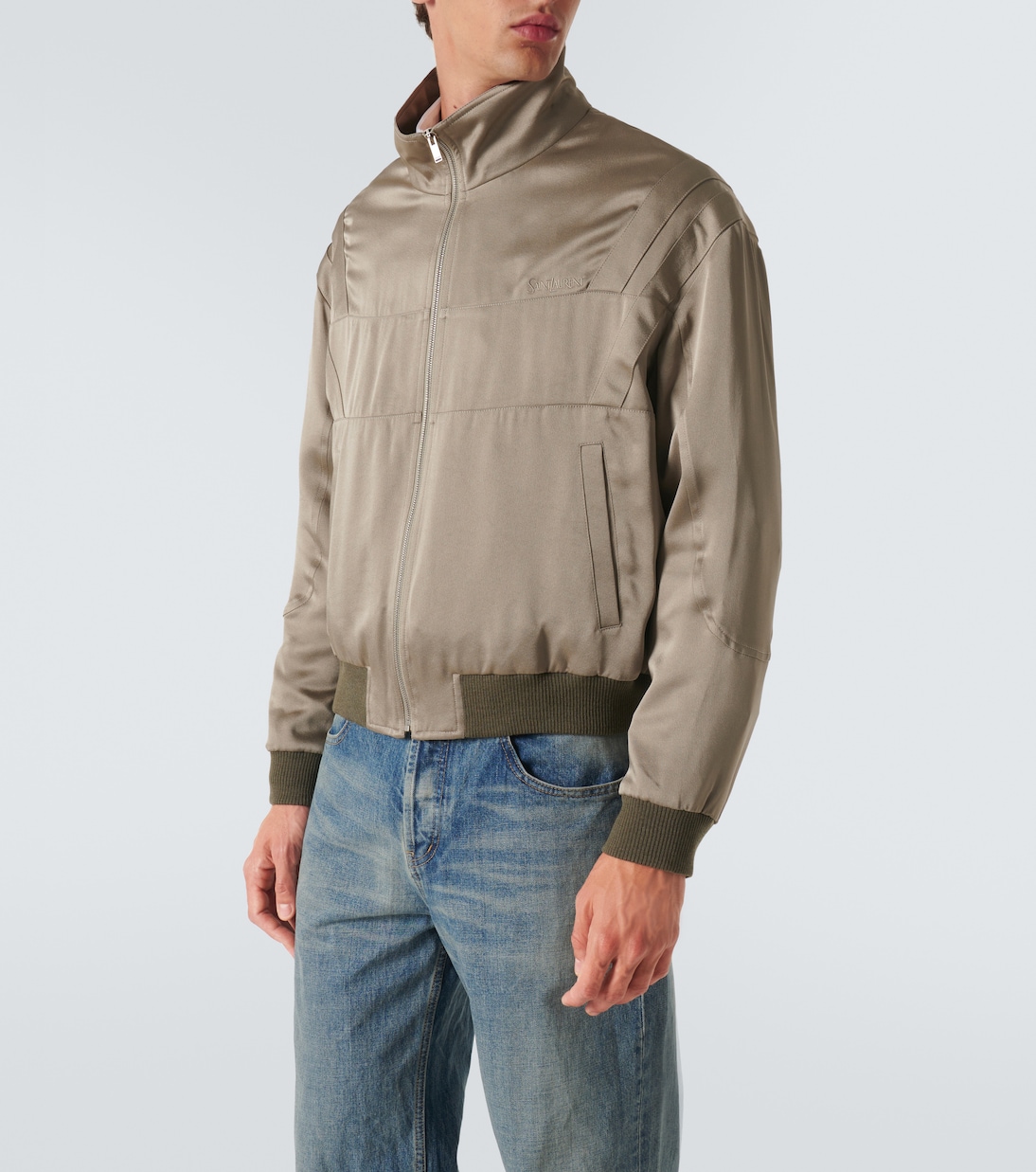 Bomberjacke Teddy aus Satin | Saint Laurent