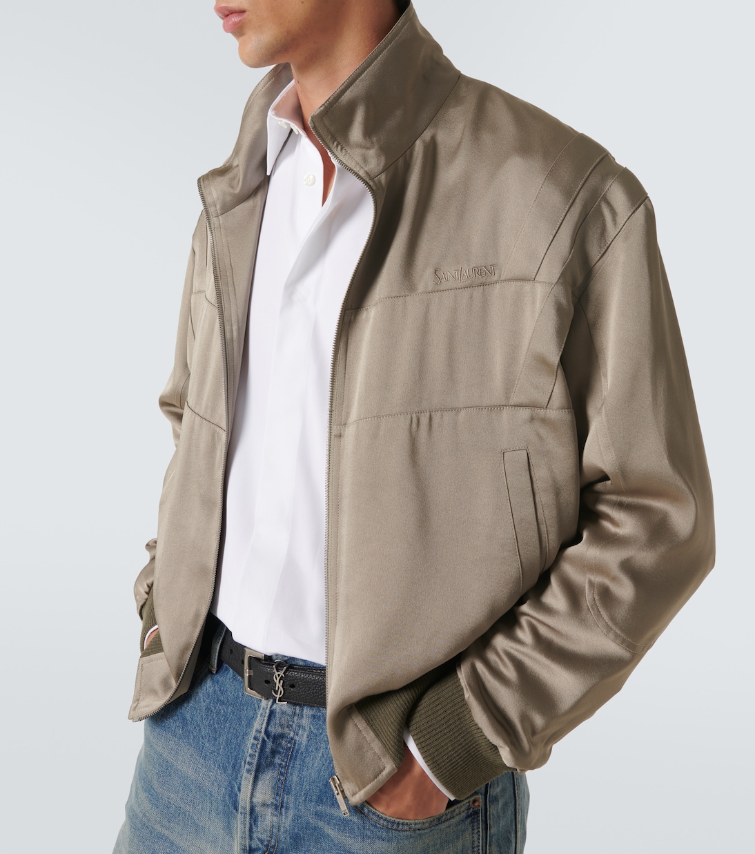 Bomberjacke Teddy aus Satin | Saint Laurent