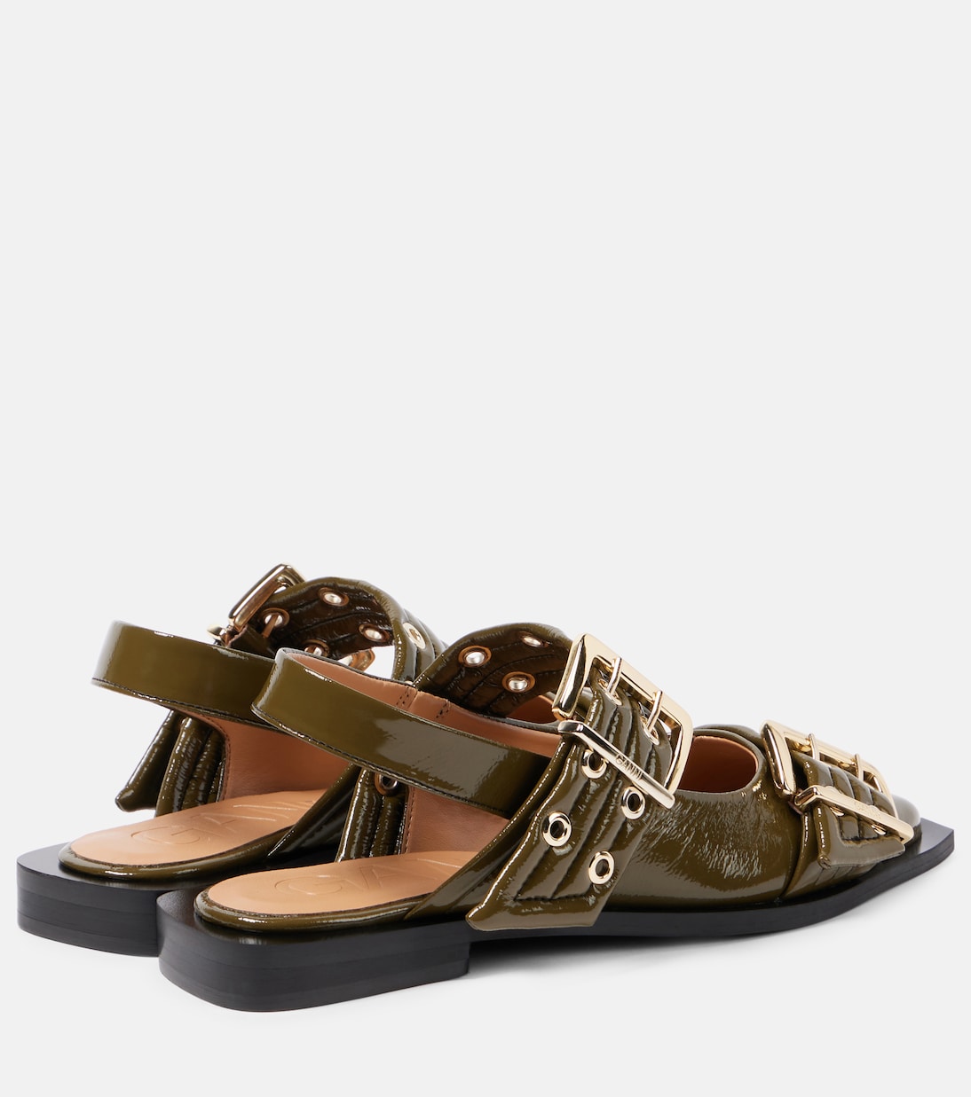 Sandales en cuir synthétique | Ganni