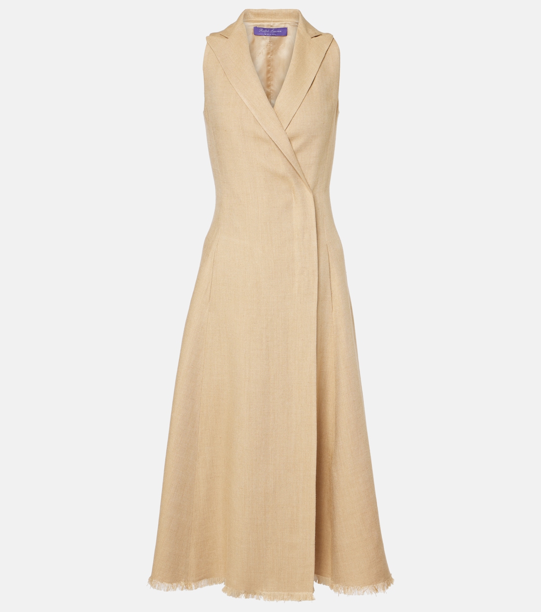 Midikleid aus Seide und Leinen | Ralph Lauren Collection