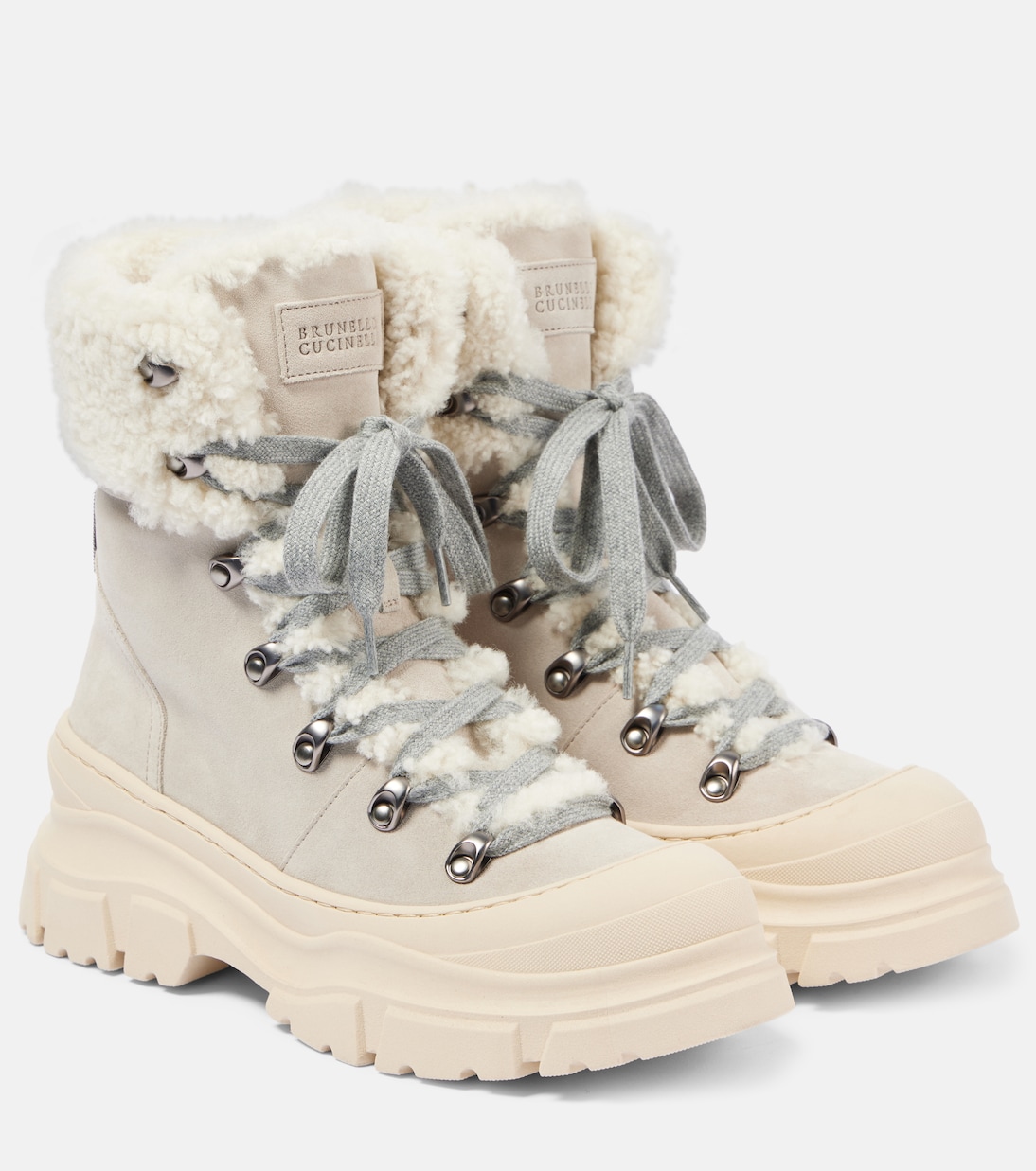 Shearling lined lace up boots clearance