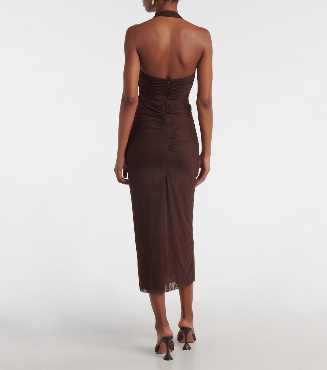 Abito midi Jacques Knot con ruches | SIR