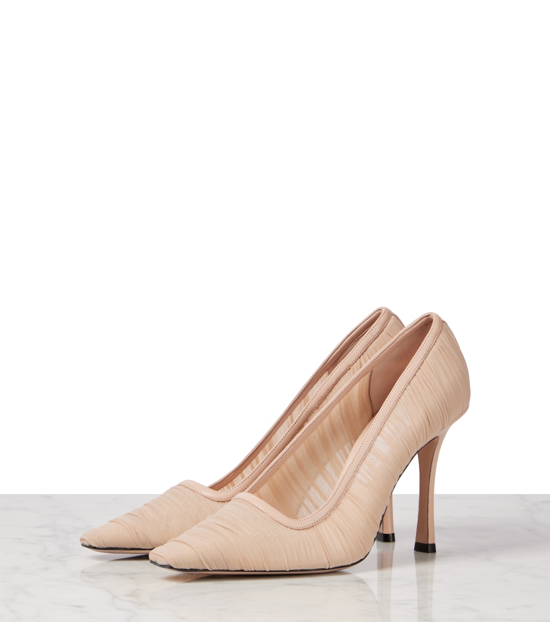 Scarpe con tacco Lotta 100 in tulle firmate Jimmy Choo, perfette per i giovani trendsetter