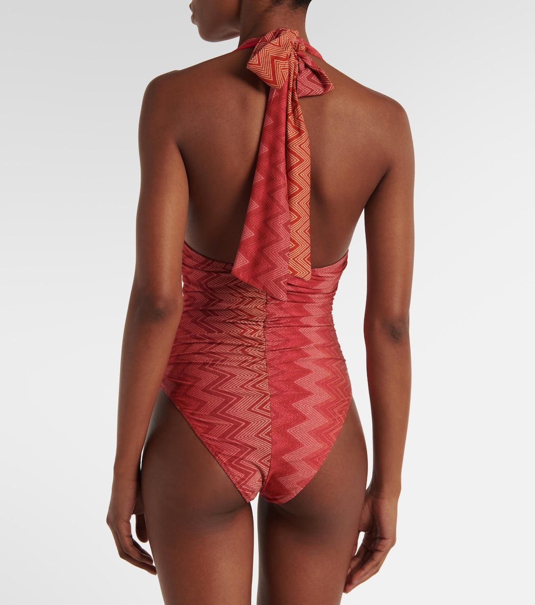 Zigzag printed ruched swimsuit | Missoni