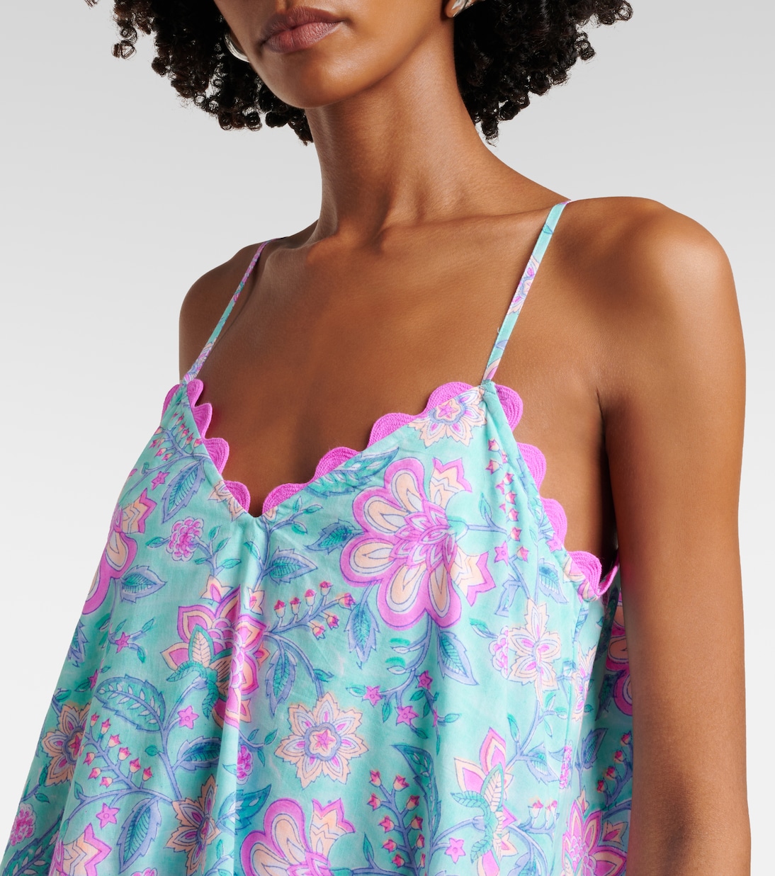 Abito midi in cotone con stampa floreale | Juliet Dunn