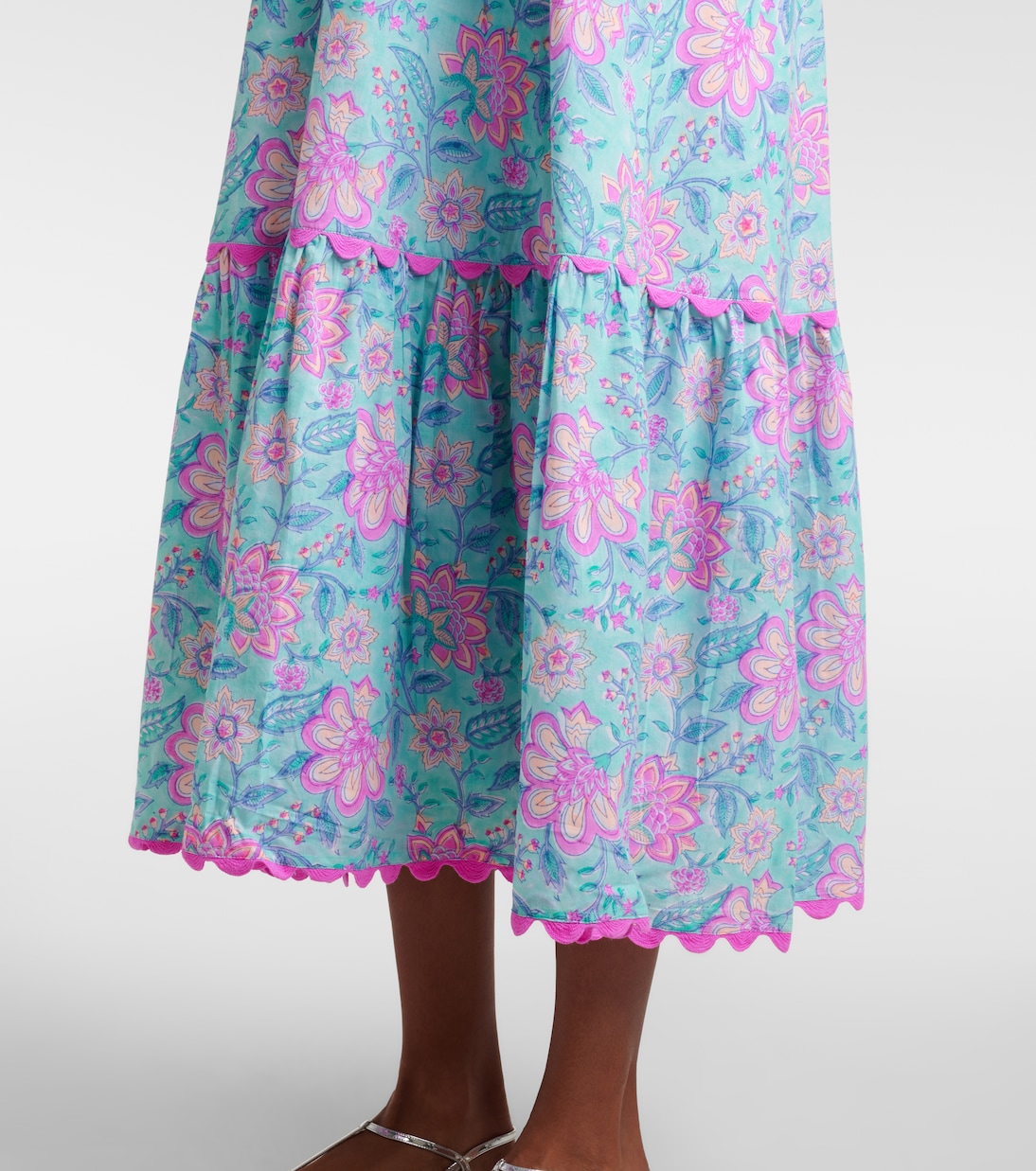 Abito midi in cotone con stampa floreale | Juliet Dunn