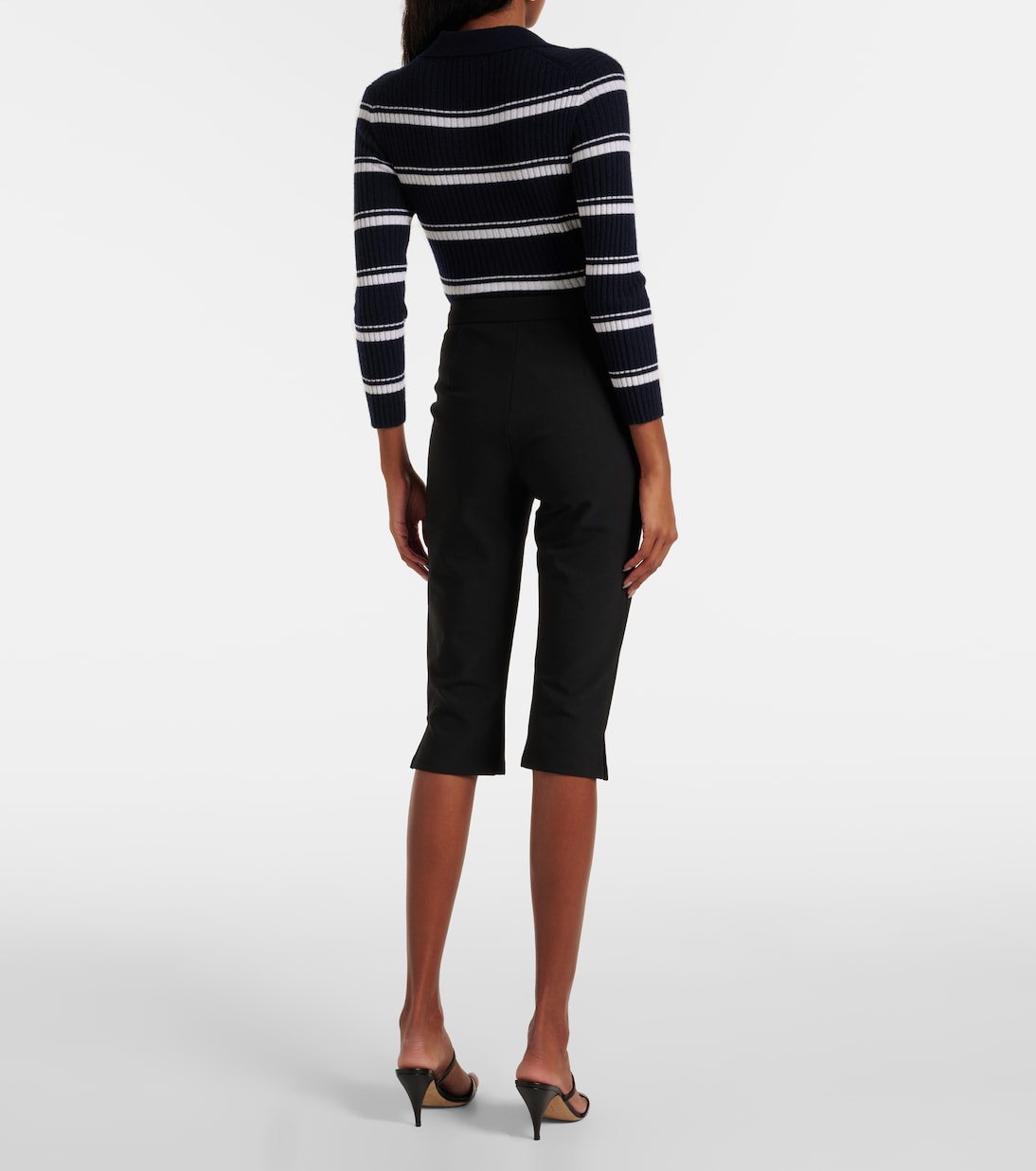 Pantalon slim raccourci à taille mi-haute | Vince