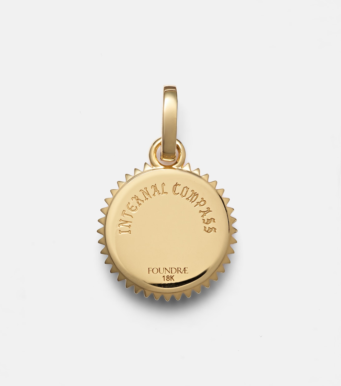 Pendentif Internal Compass en or 18 ct et diamants | FoundRae