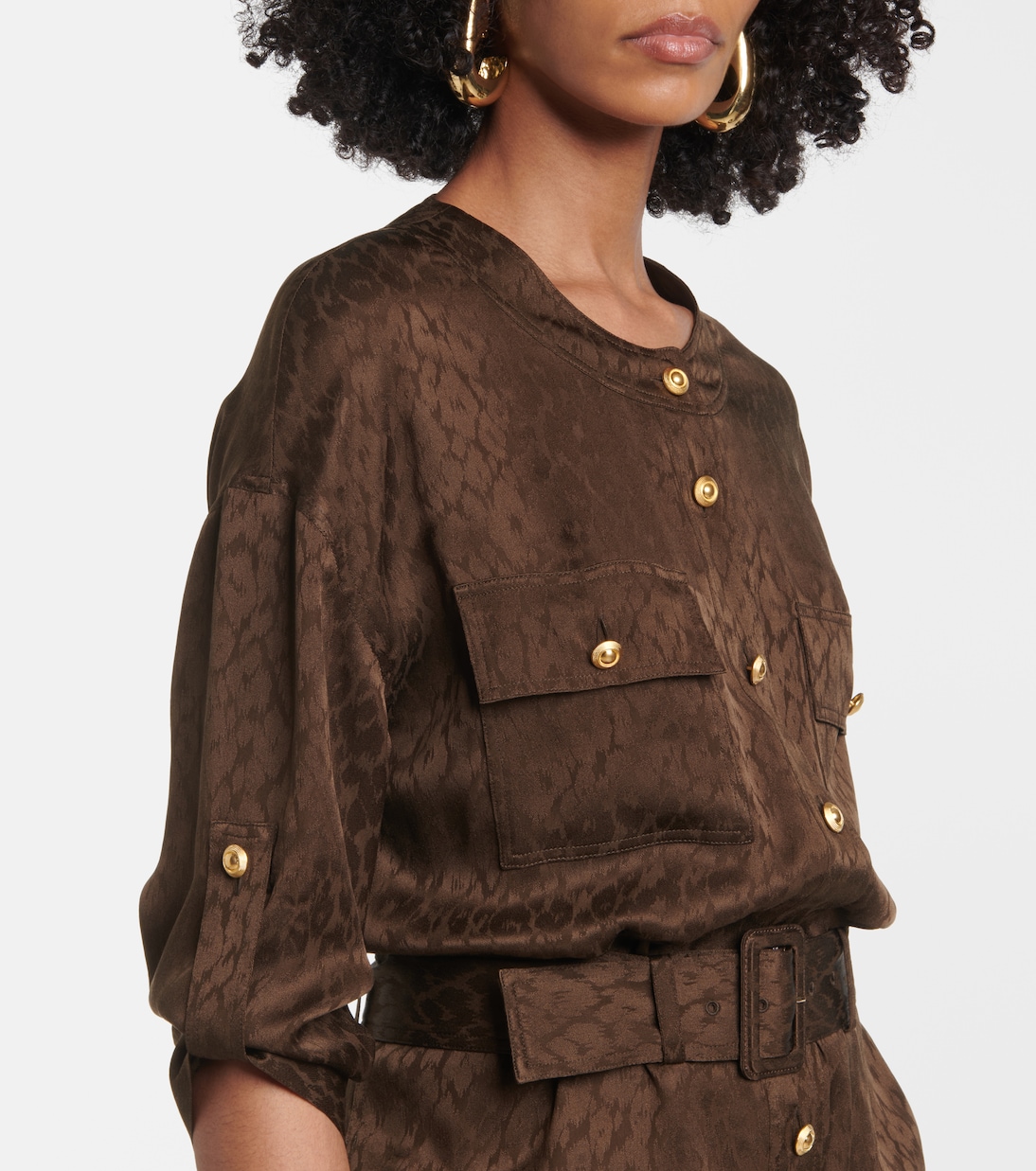 Abito midi in jacquard di seta | Tom Ford