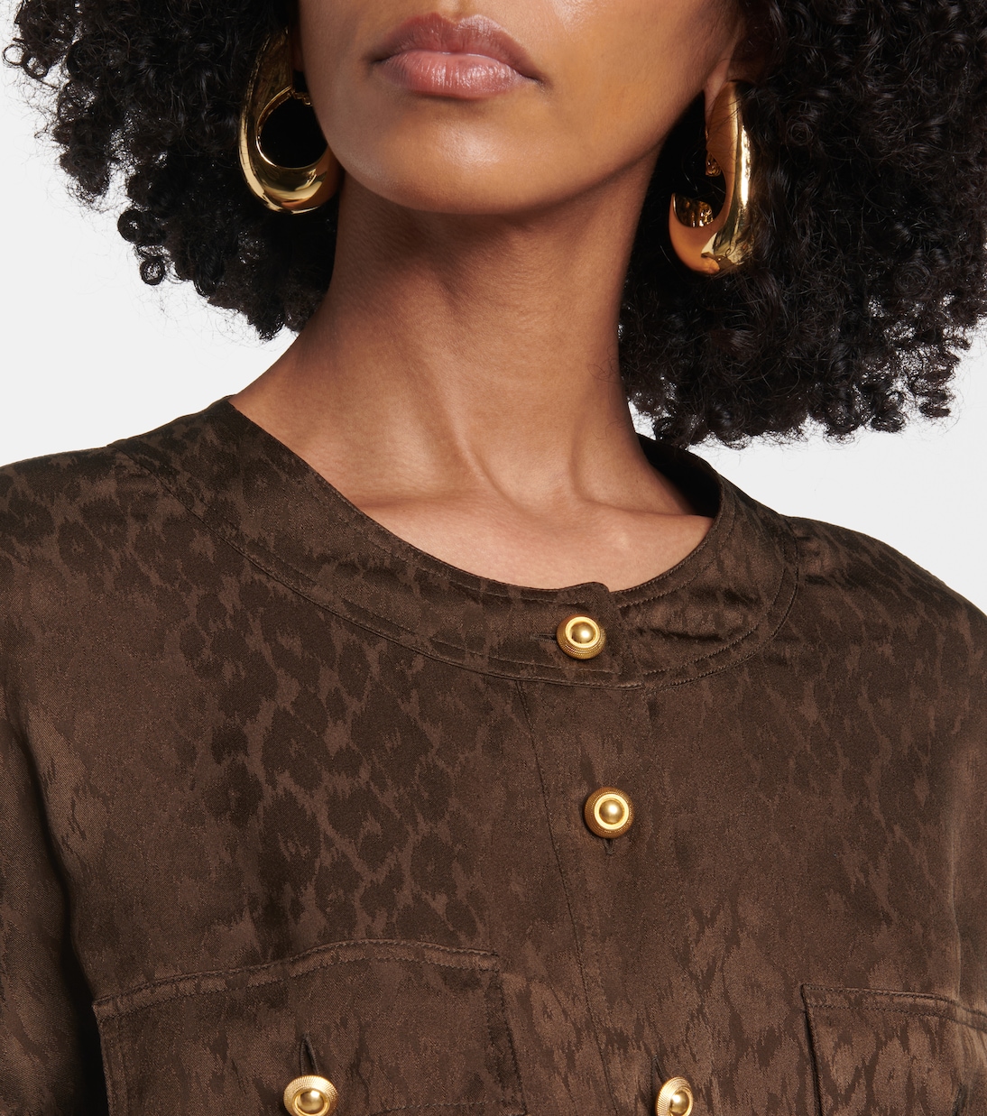 Abito midi in jacquard di seta | Tom Ford
